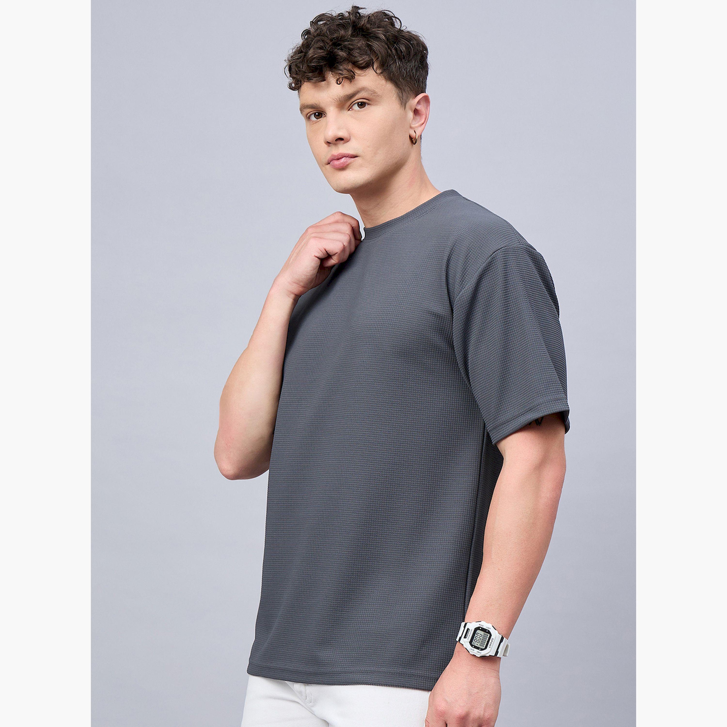 REPRISE X Styli Grey Textured Oversized T-Shirt-men-clothing-tshirtsandpolos-tshirts-image-5