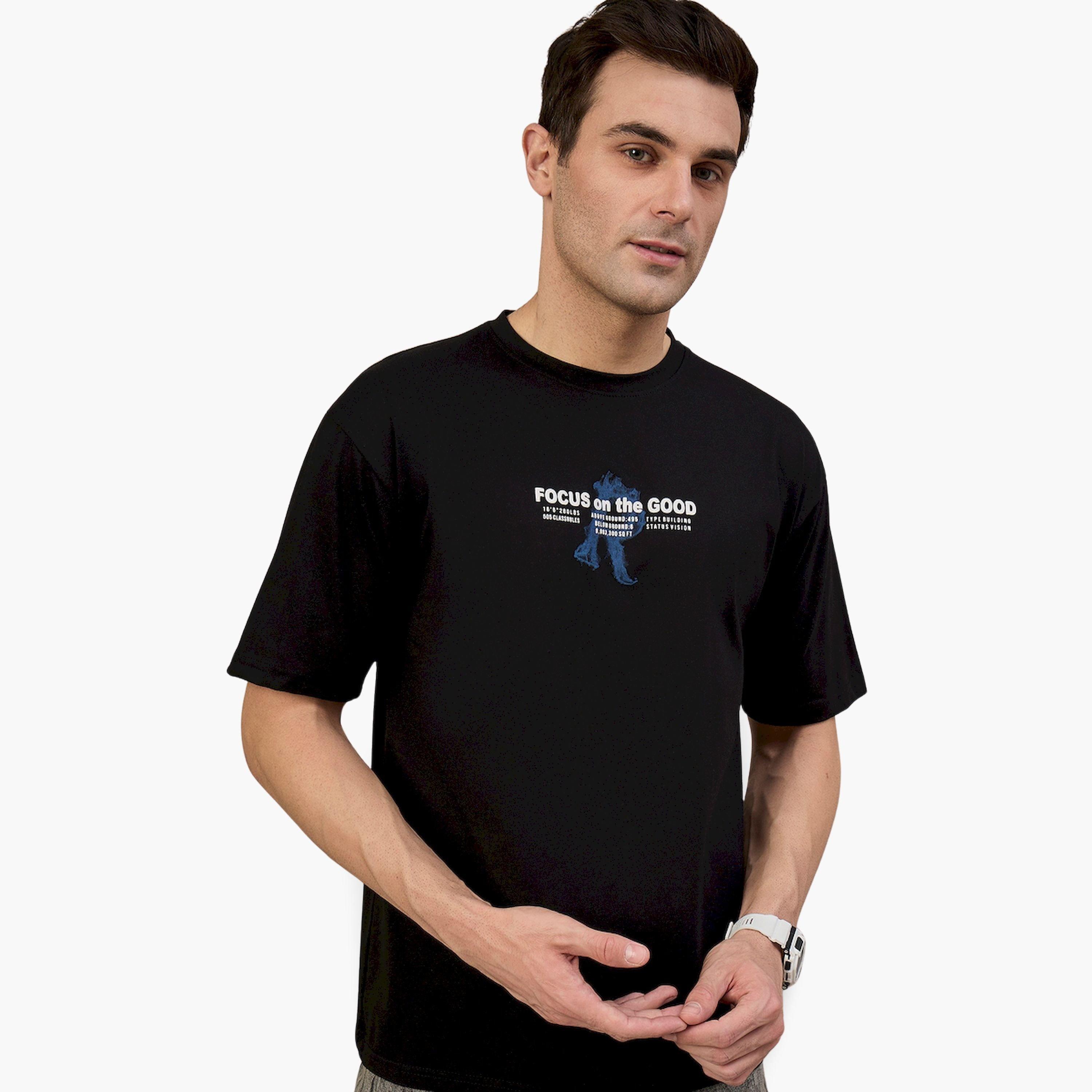 REPRISE X Styli Black Printed Relaxed Fit T-Shirt-men-clothing-tshirtsandpolos-tshirts-image-5