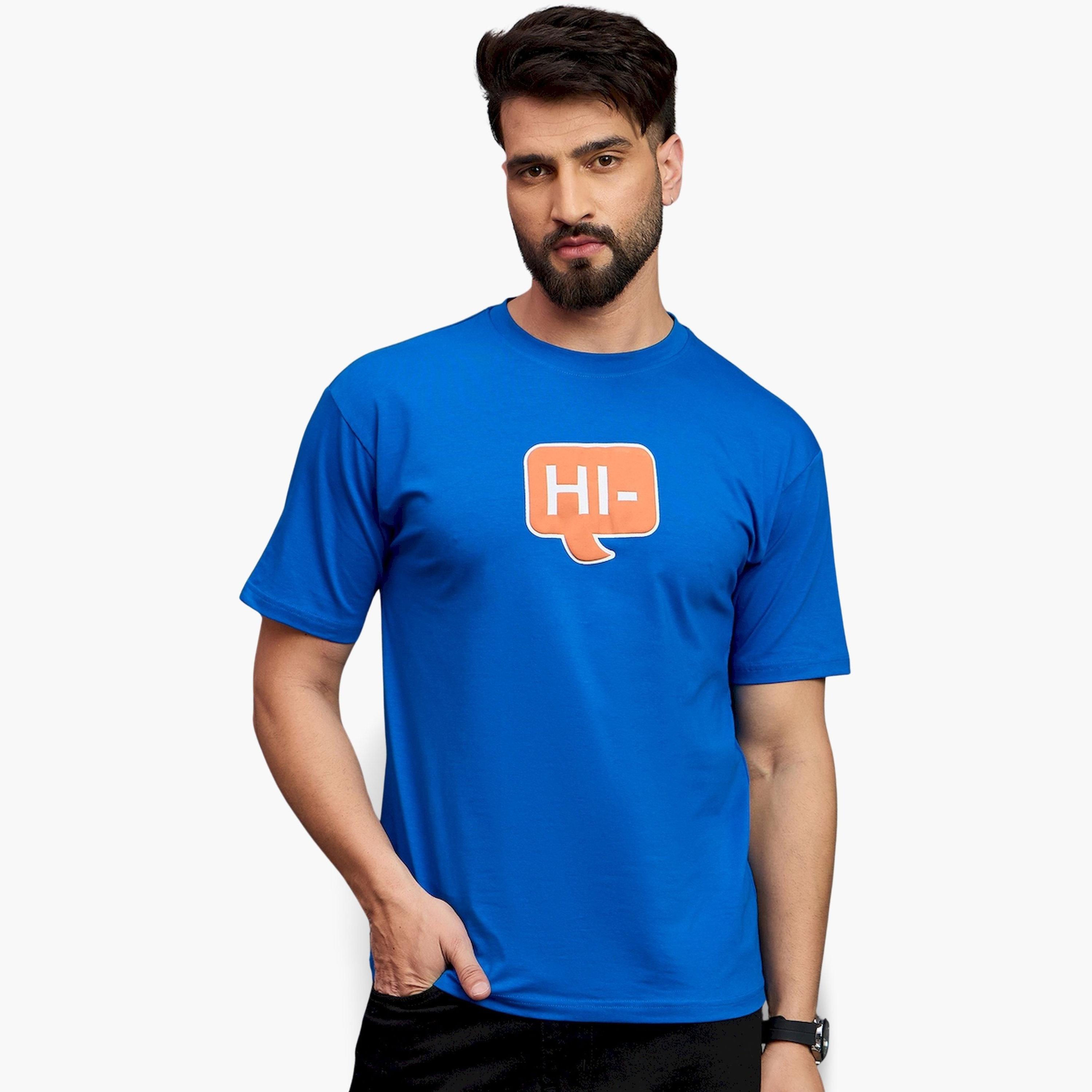 REPRISE X Styli Royal Blue Round Neck Printed T-Shirt-men-clothing-tshirtsandpolos-tshirts-image-1
