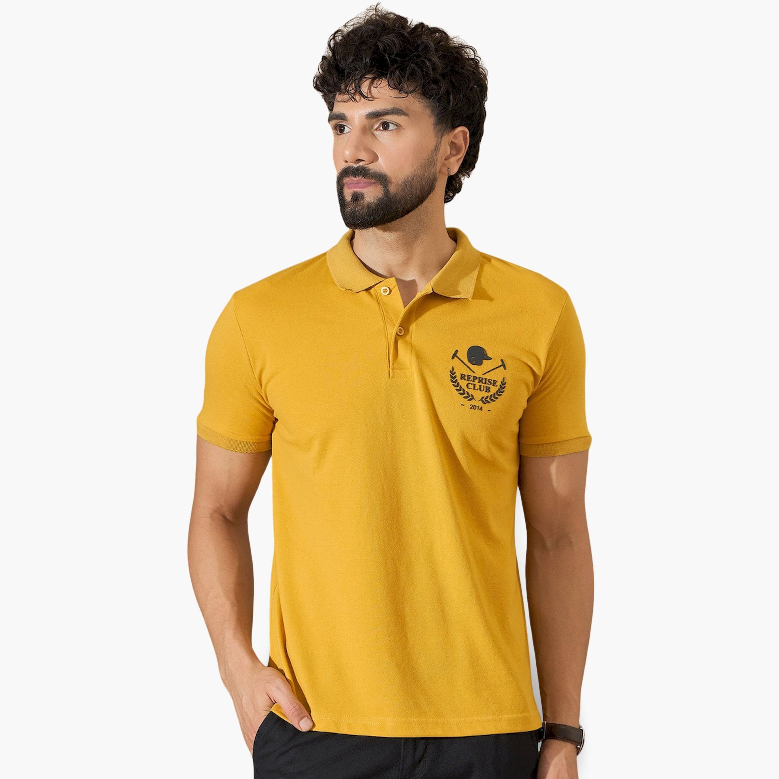 REPRISE X Styli Mustard Back Graphic Print Polo-men-clothing-tshirtsandpolos-polos-image-1