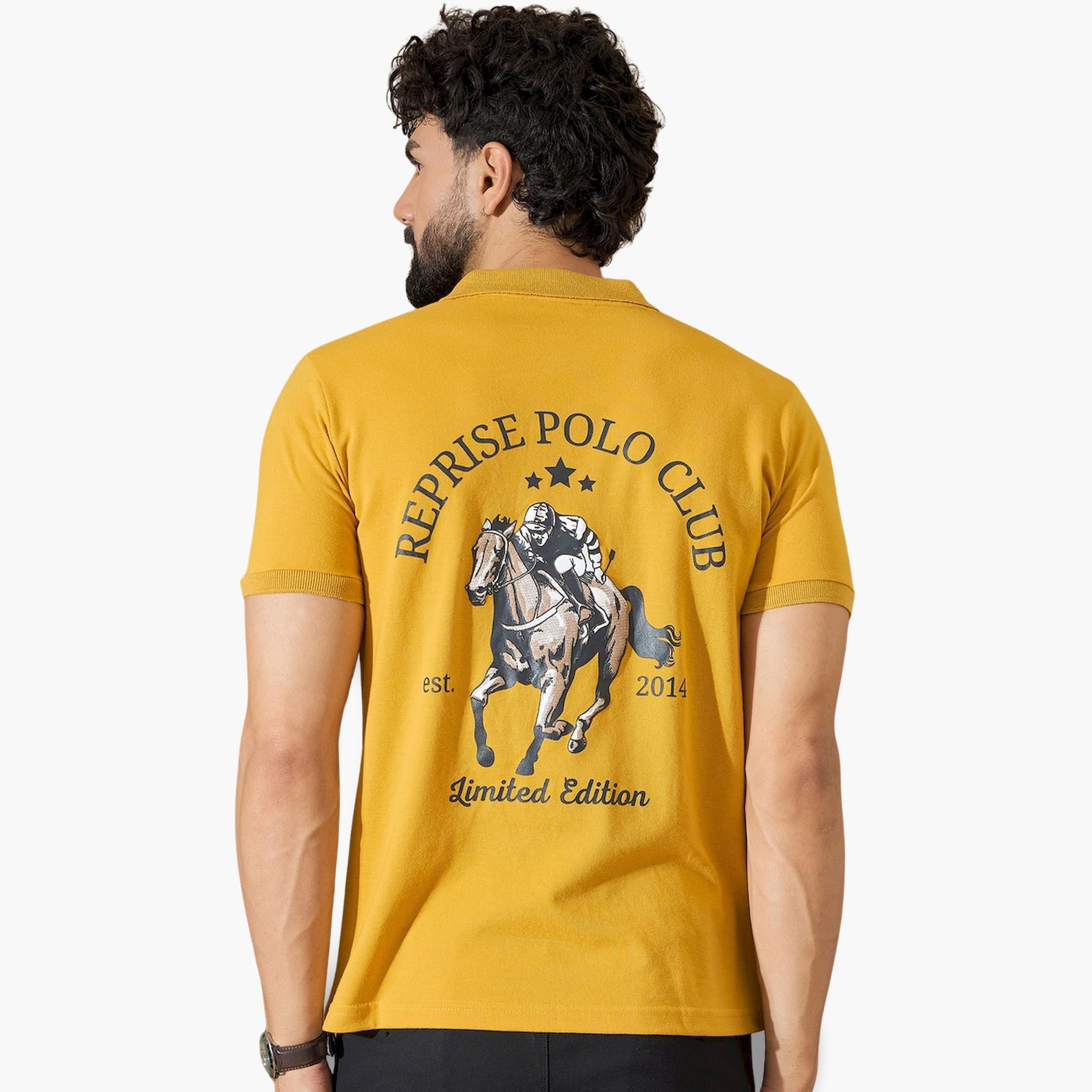 قميص بولو خردلي بطبعة جرافيك على الظهر-men-clothing-tshirtsandpolos-polos-image-4