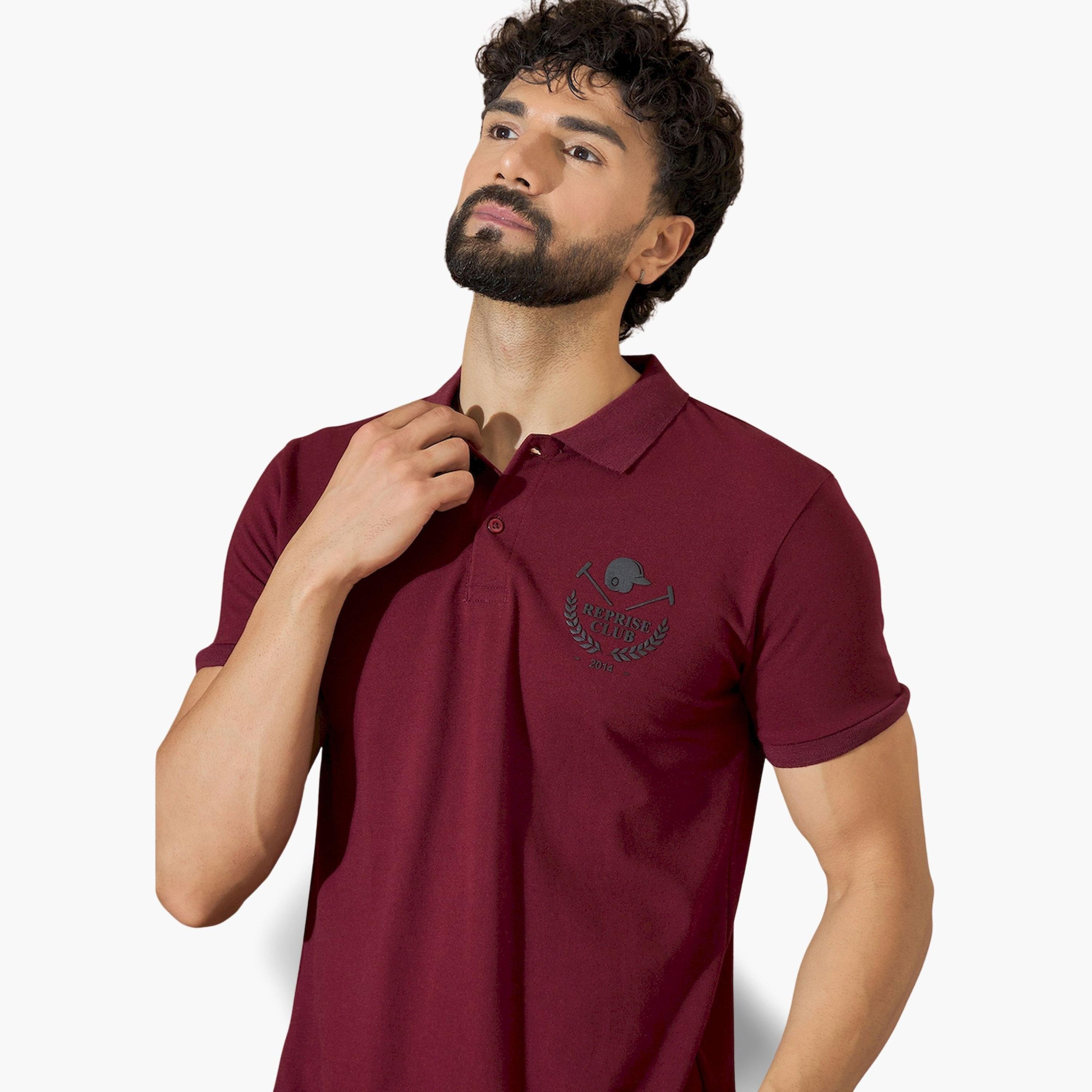 REPRISE X Styli Maroon Back Graphic Print Polo-men-clothing-tshirtsandpolos-polos-image-4