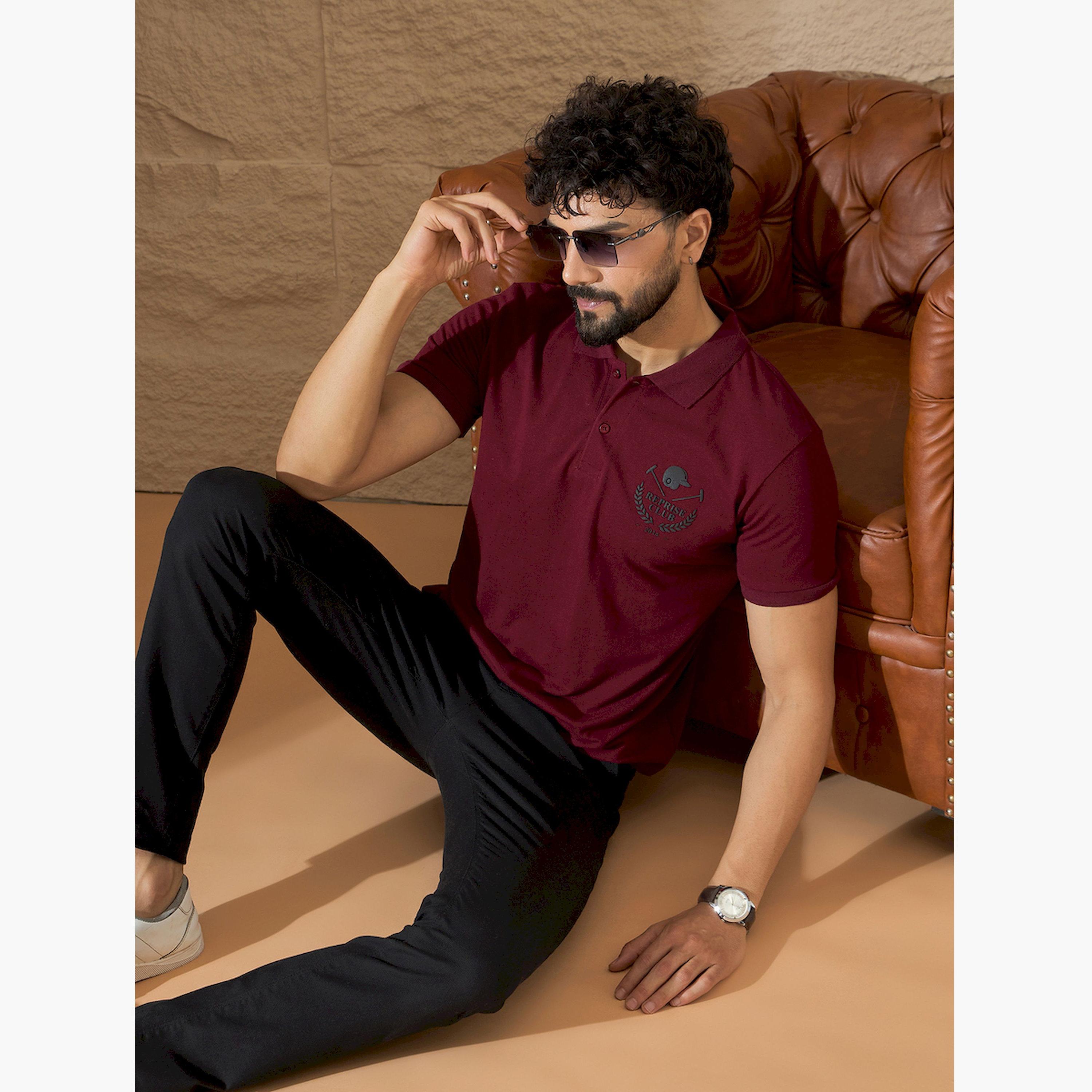 REPRISE X Styli Maroon Back Graphic Print Polo-men-clothing-tshirtsandpolos-polos-image-6