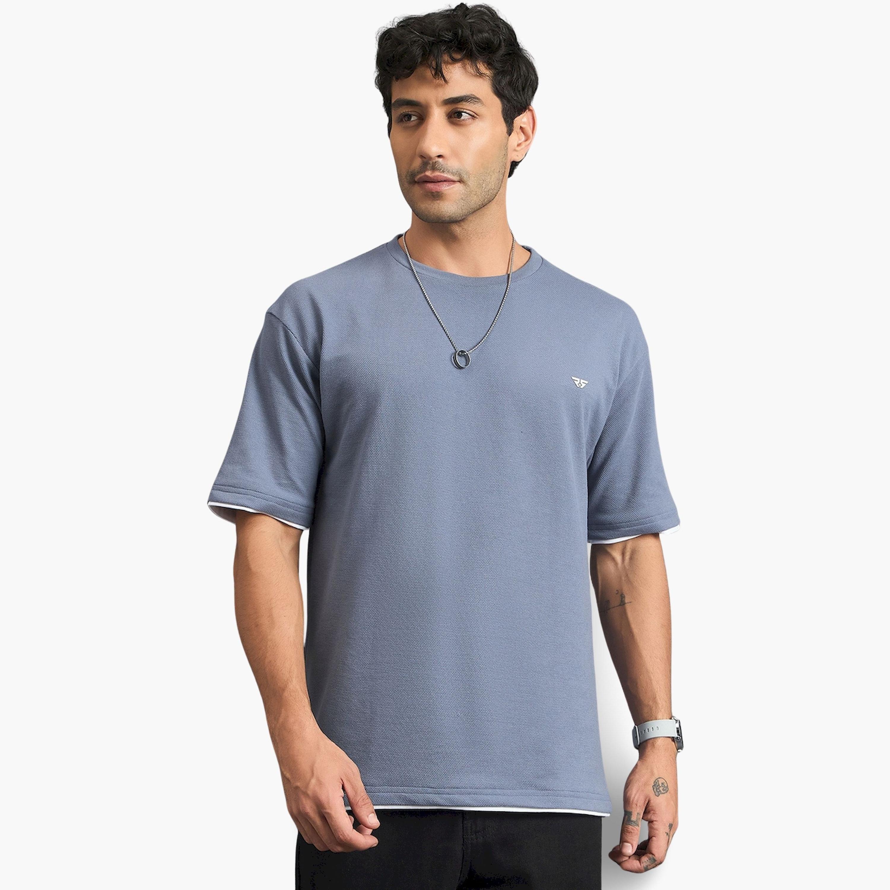 تيشيرت أزرق باهت من مزيج القطن وقصة فضفاضة-men-clothing-tshirtsandpolos-tshirts-image-1