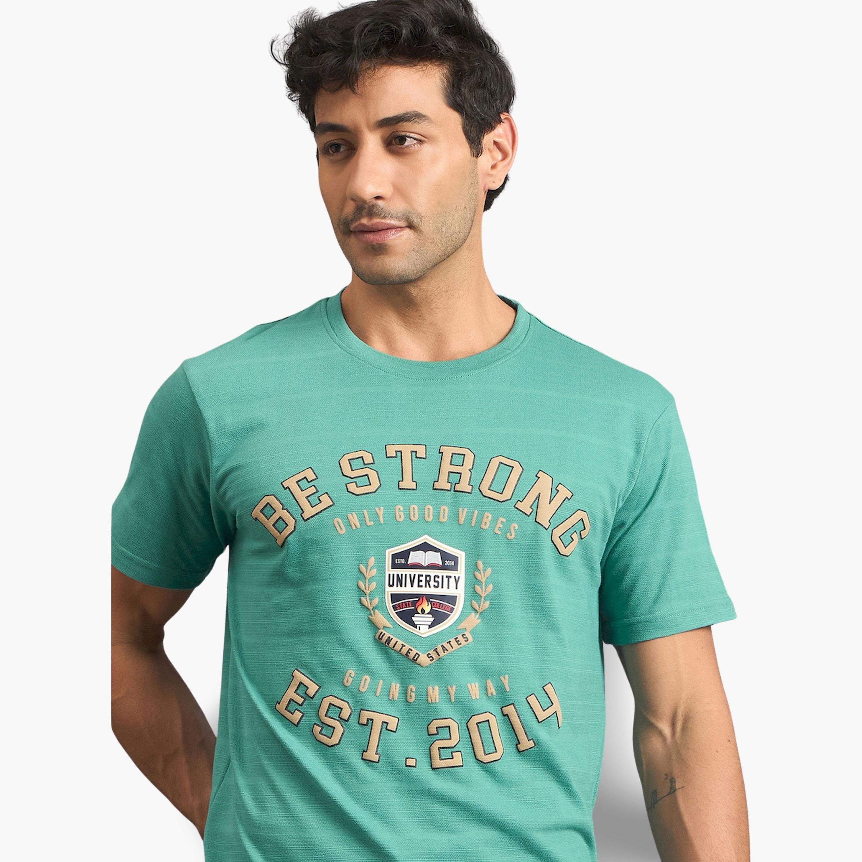 REPRISE X Styli Green Round Neck Printed T-Shirt-men-clothing-tshirtsandpolos-tshirts-image-4