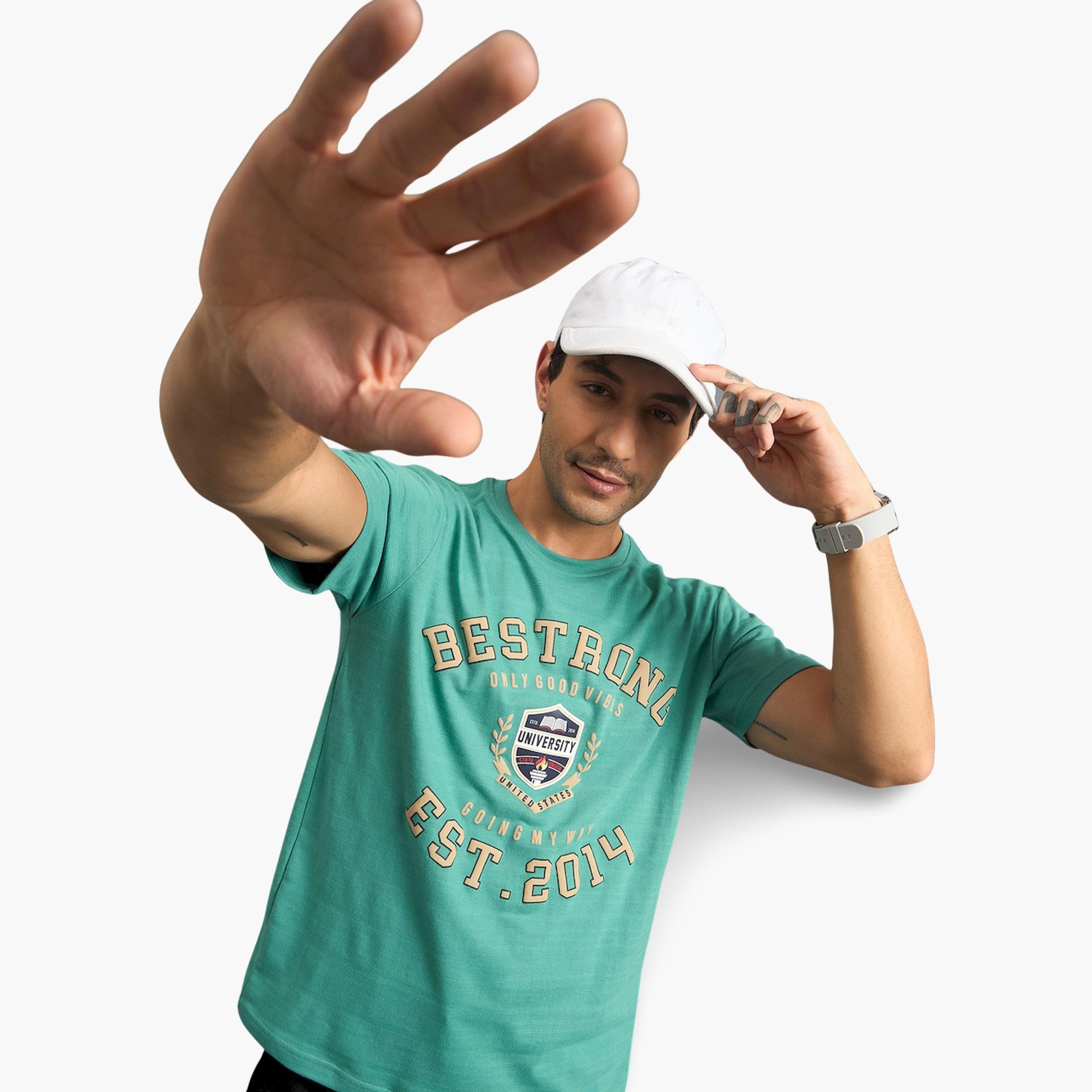 REPRISE X Styli Green Round Neck Printed T-Shirt-men-clothing-tshirtsandpolos-tshirts-image-5