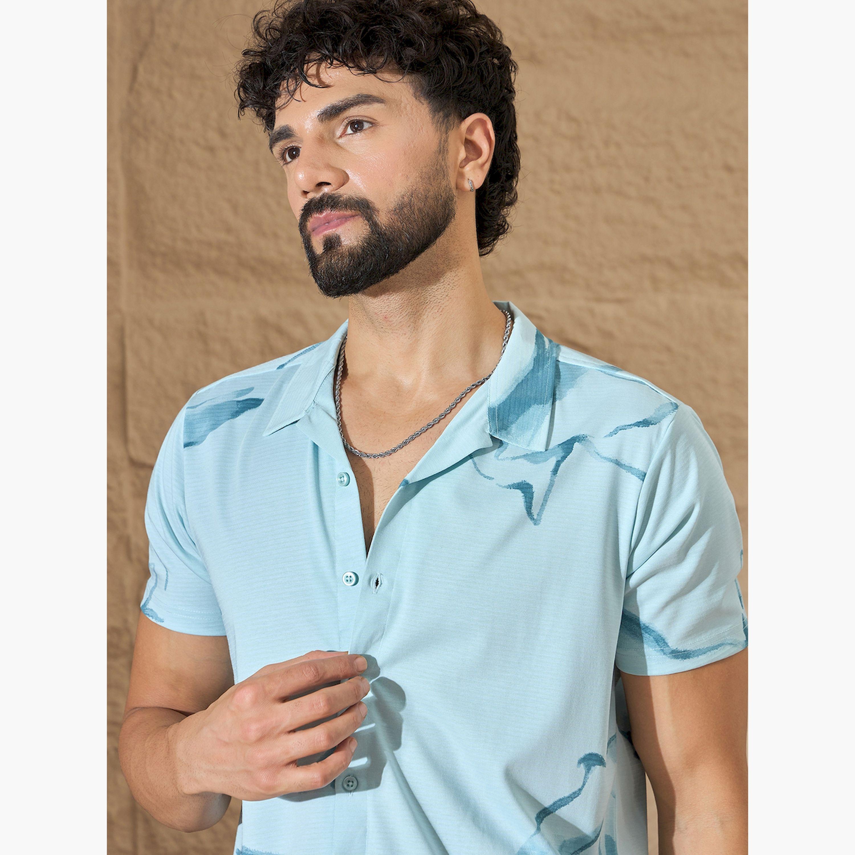 REPRISE X Styli Blue Printed Casual Shirt-men-clothing-shirts-image-6