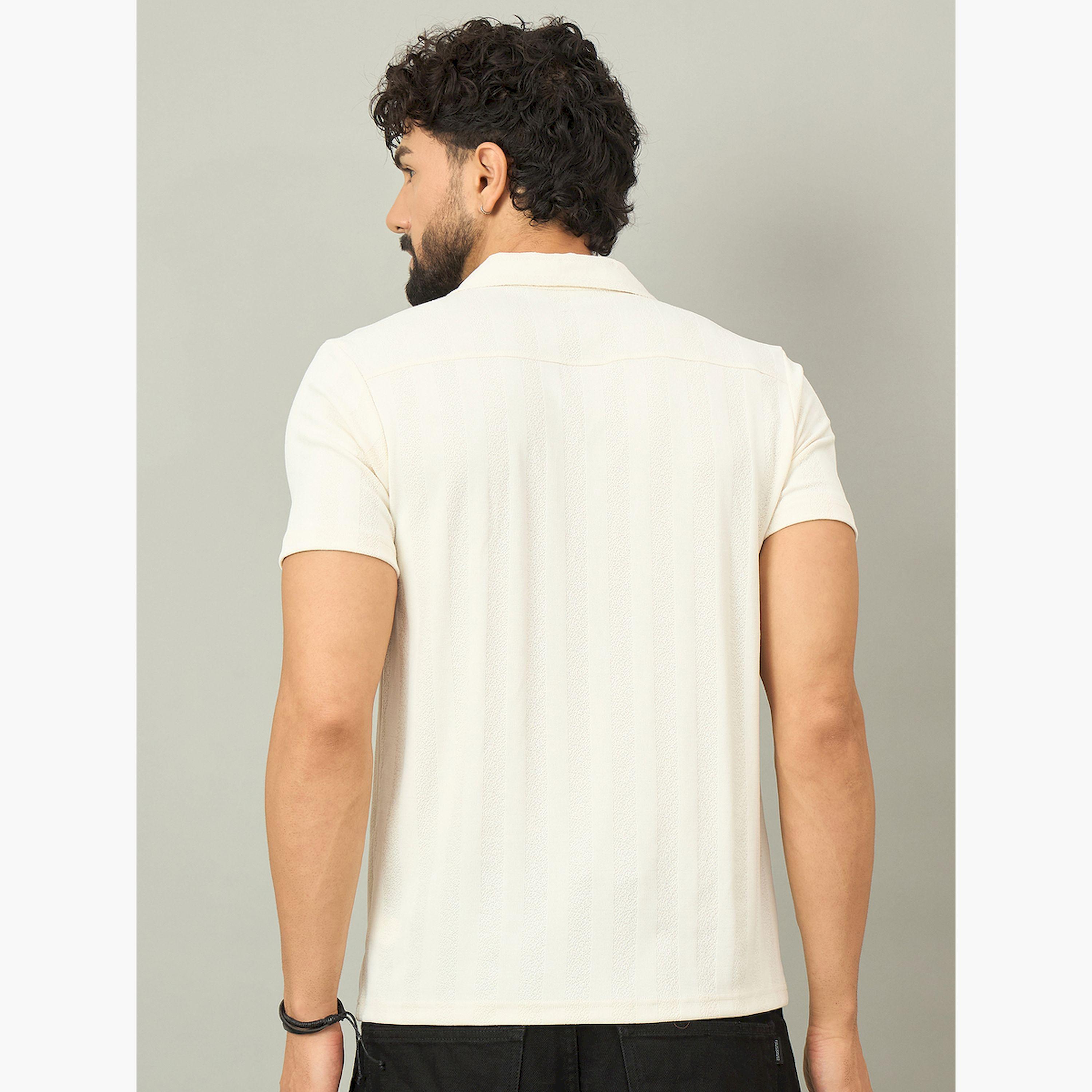 REPRISE X Styli Off White Textured Buttoned Shirt-men-clothing-shirts-image-4