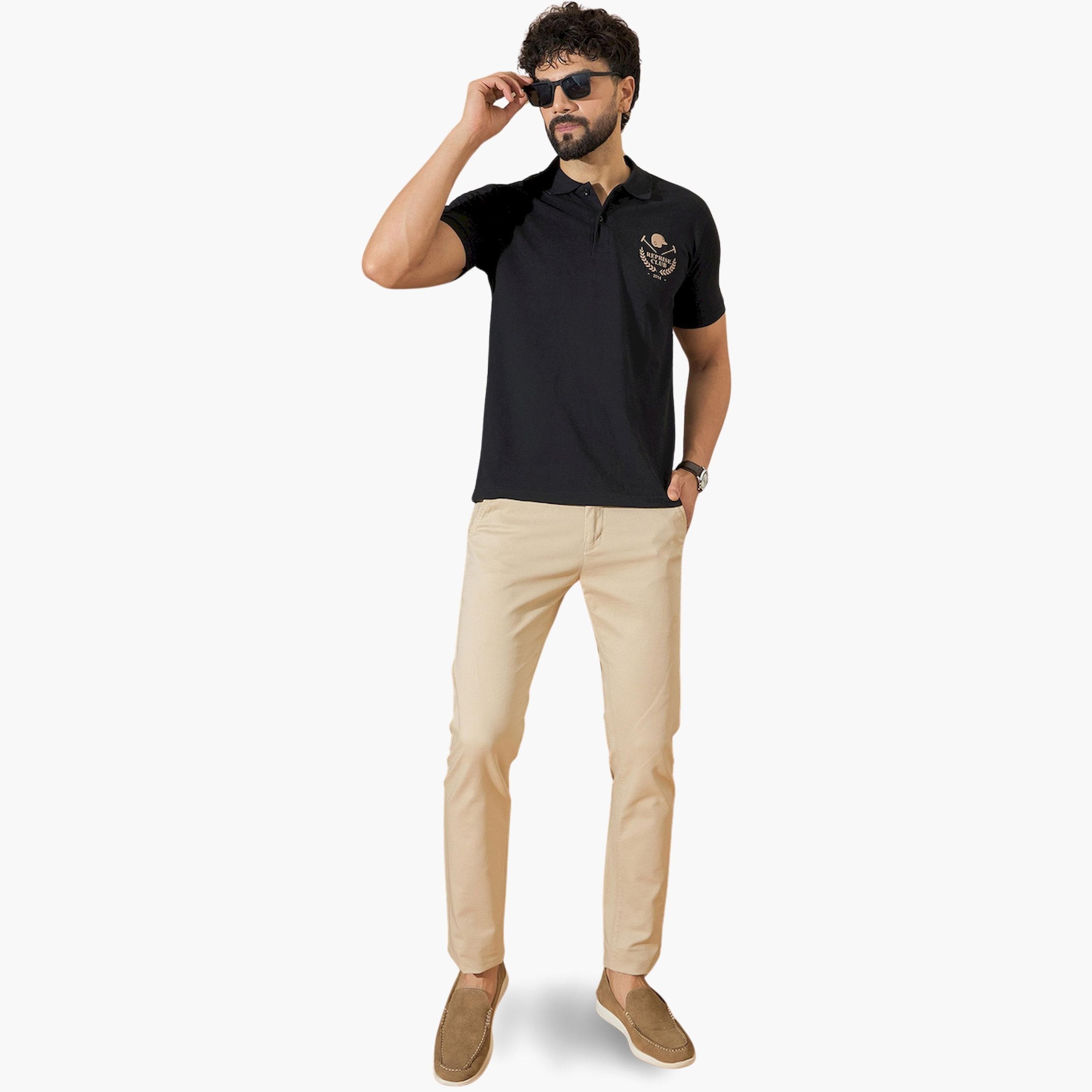 REPRISE X Styli Black Graphic Print Regular Fit Polo-men-clothing-tshirtsandpolos-polos-image-2