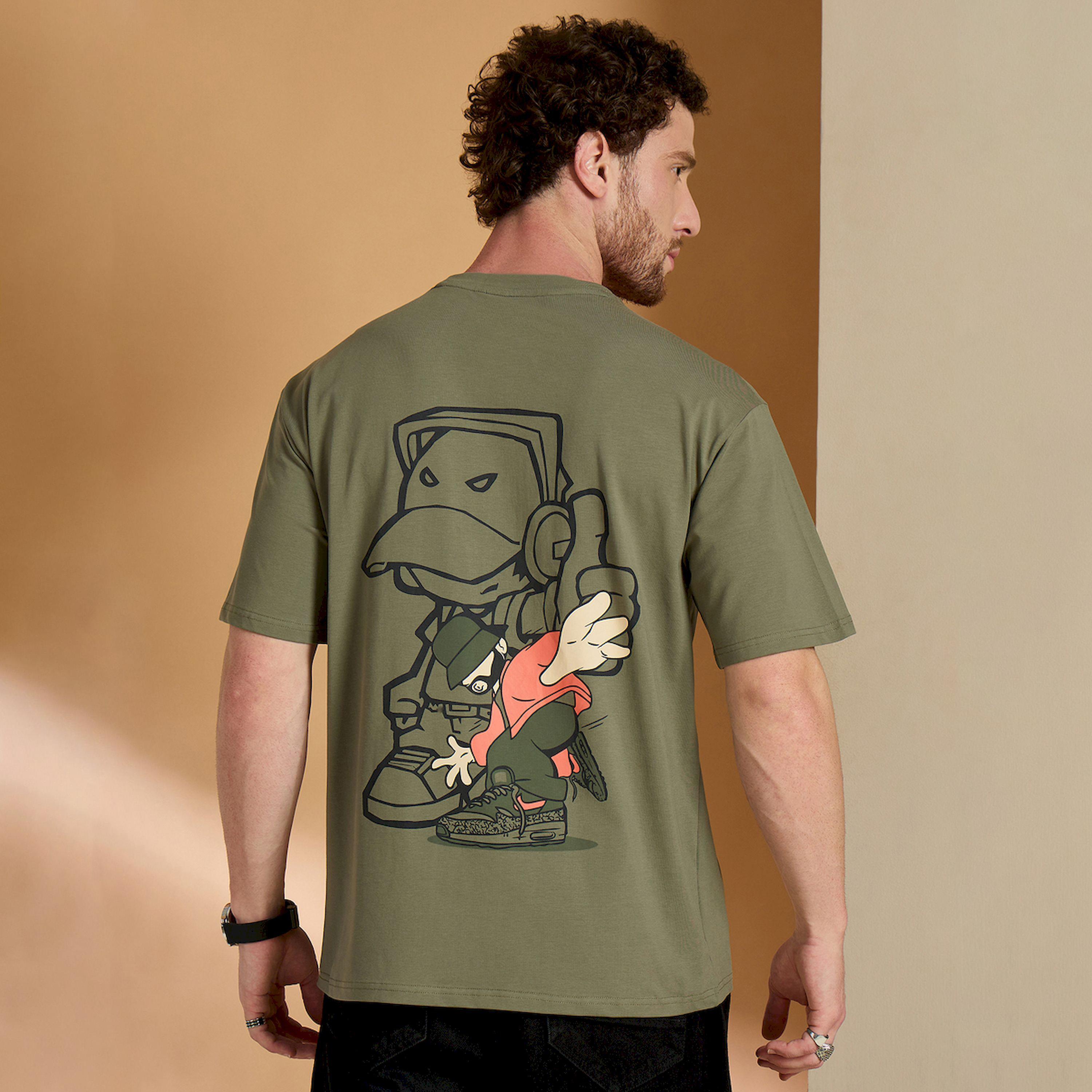 REPRISE X Styli Olive Graphic Print Crew Neck T-Shirt-men-clothing-tshirtsandpolos-tshirts-image-4