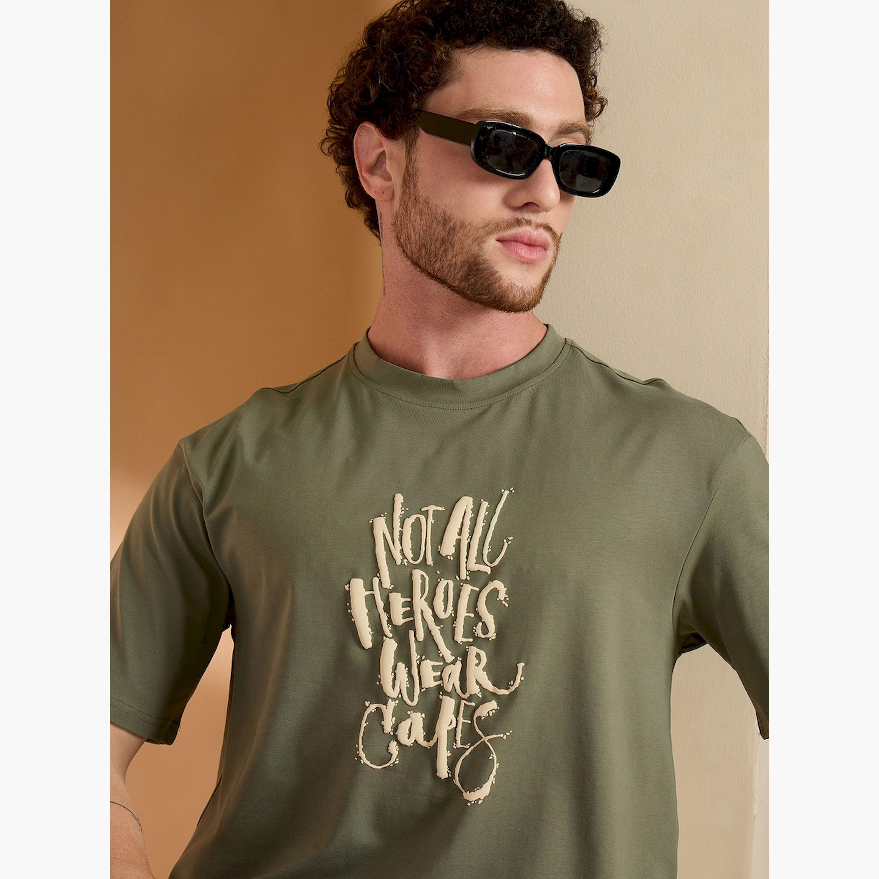 REPRISE X Styli Olive Graphic Print Crew Neck T-Shirt-men-clothing-tshirtsandpolos-tshirts-image-5