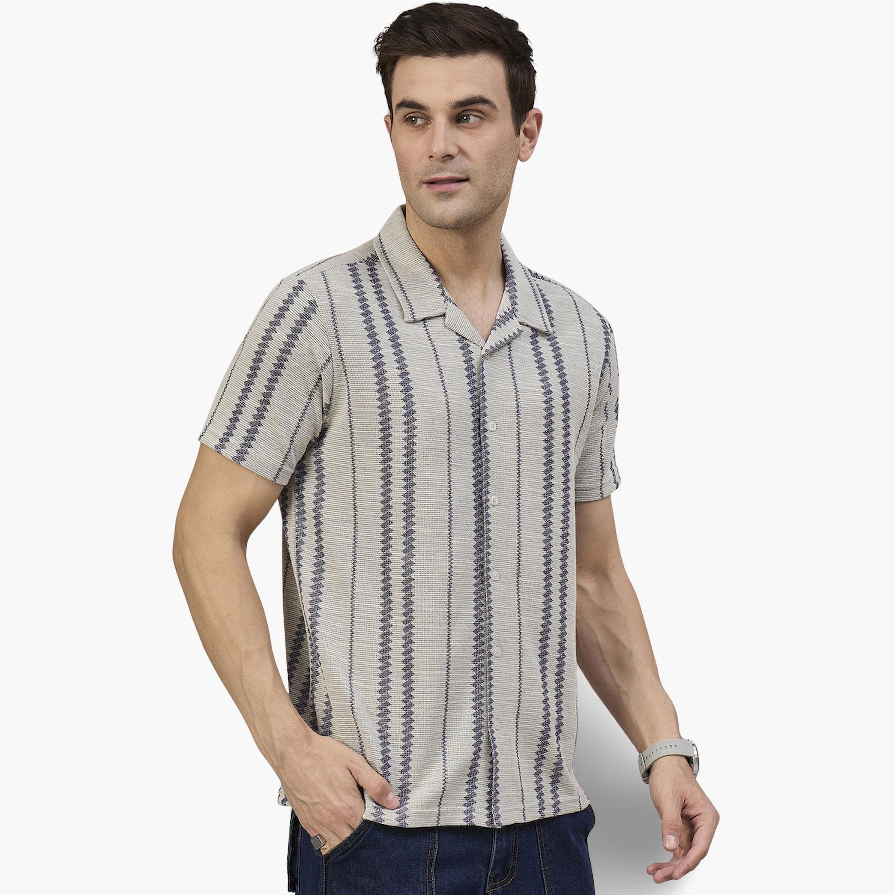 REPRISE X Styli Grey Patterned Textured Shirt-men-clothing-shirts-image-4