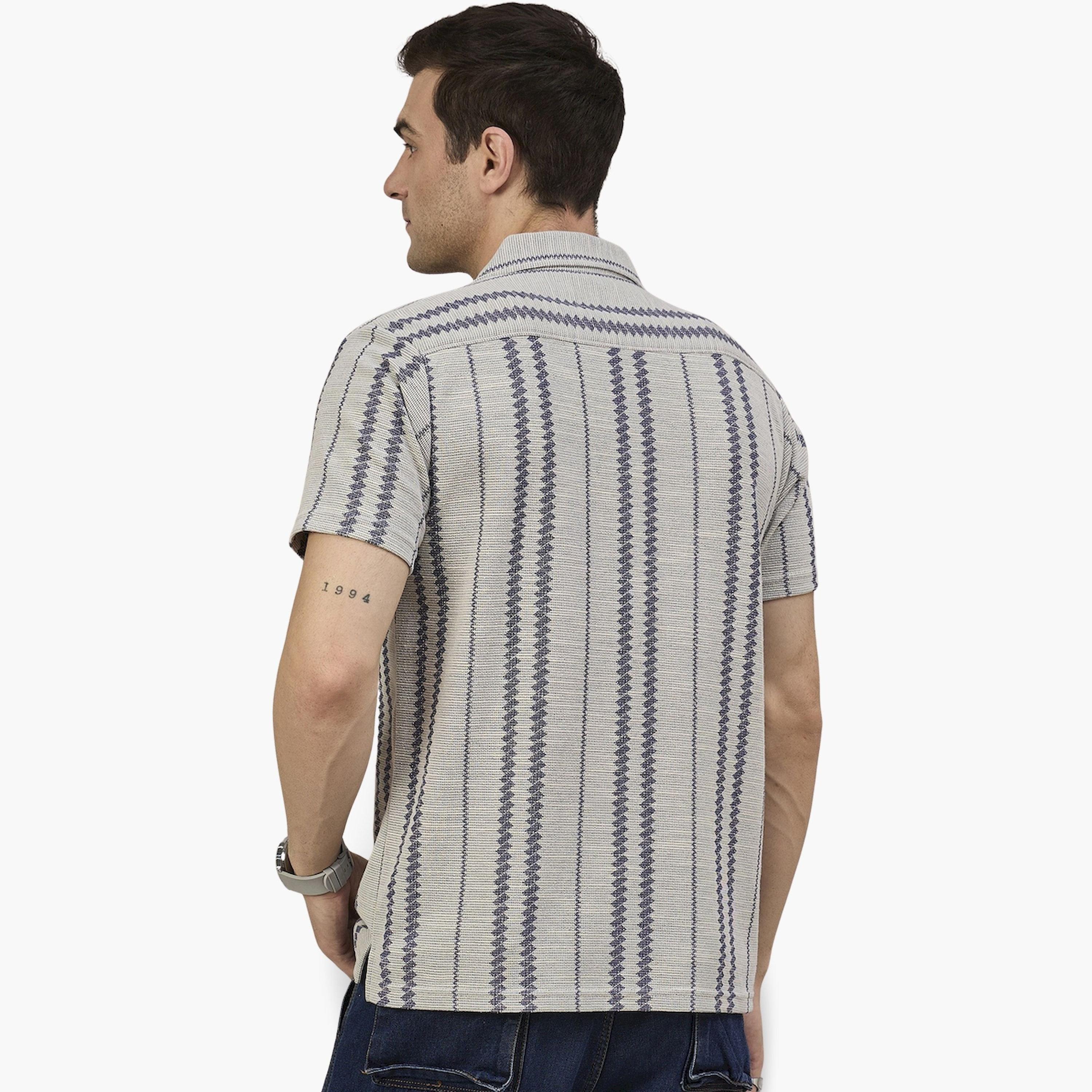 قميص رمادي بنقشة بارزة الملمس-men-clothing-shirts-image-6