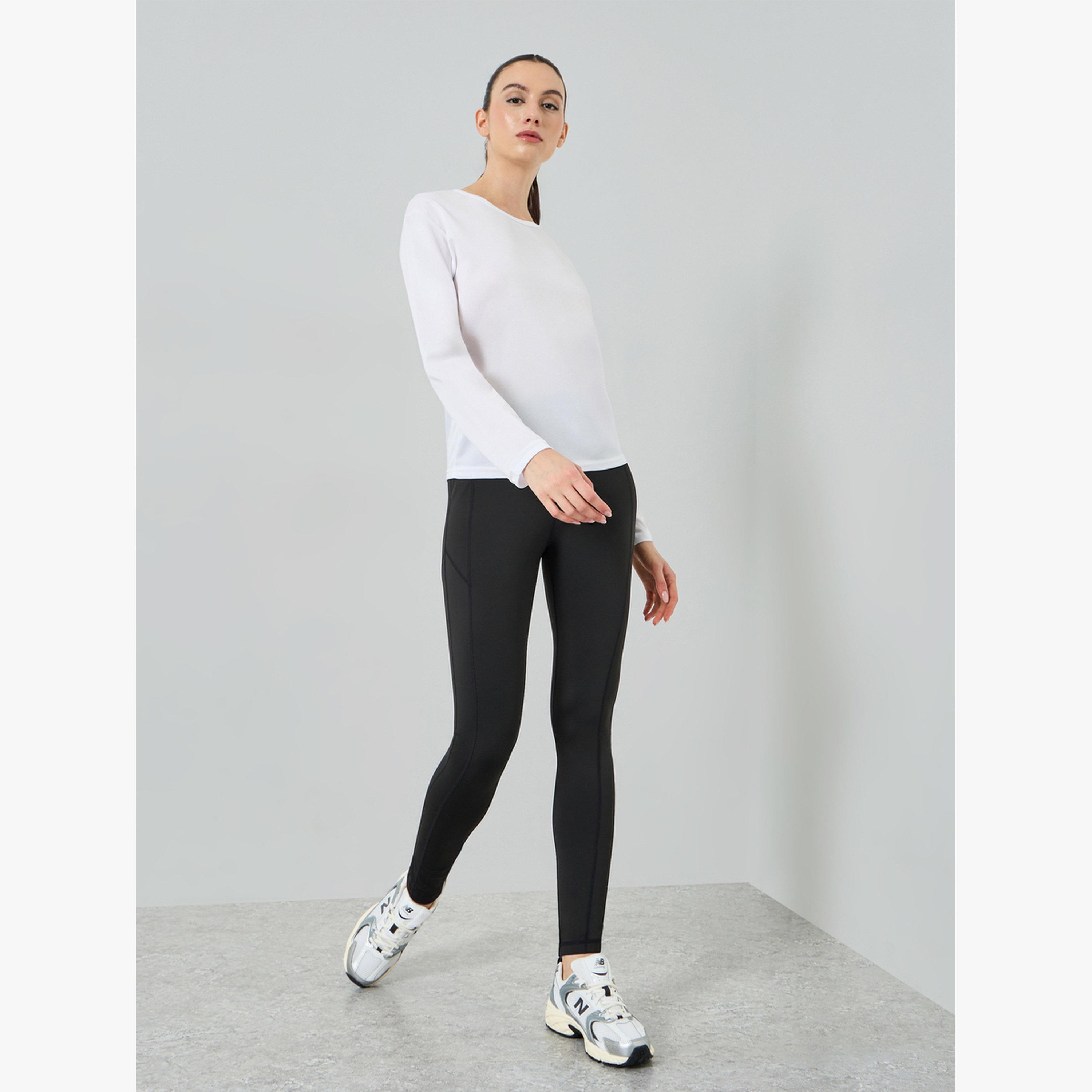 Styli White Long Sleeve Textured Top-women-clothing-tshirts-image-2