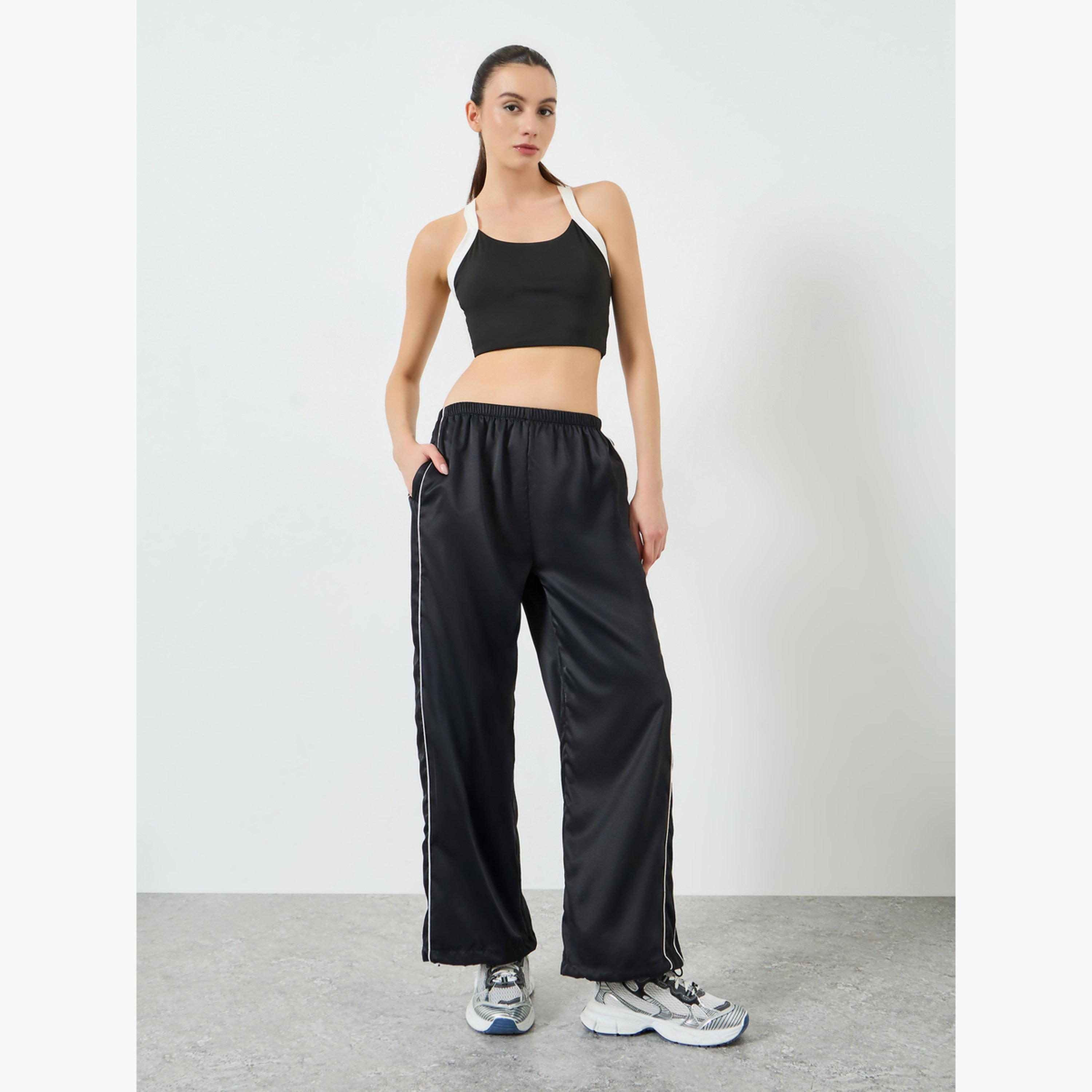 بنطال مستقيم بشريط جانبي مزدوج ومشابك تعديل-women-clothing-bottoms-joggers-image-2