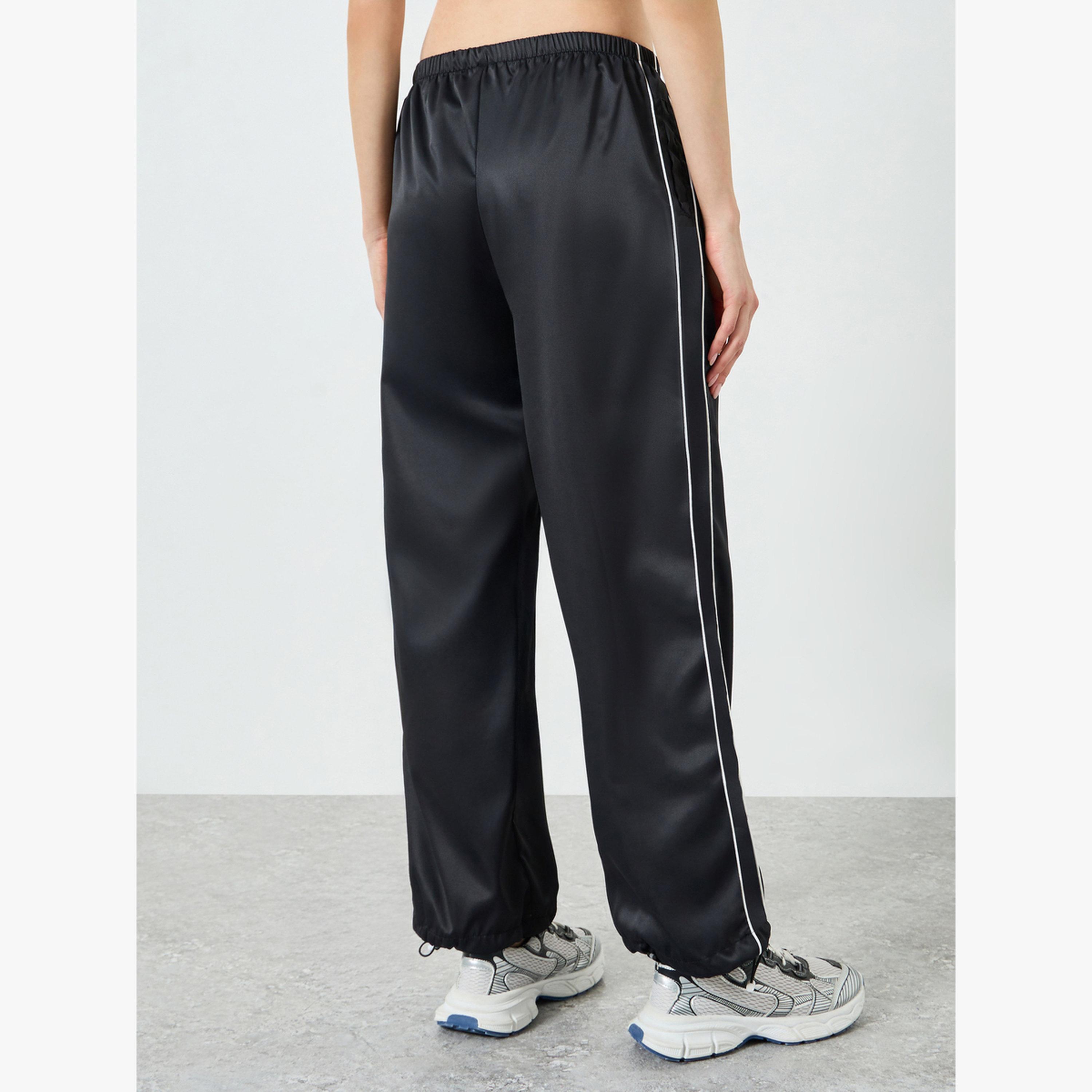 بنطال مستقيم بشريط جانبي مزدوج ومشابك تعديل-women-clothing-bottoms-joggers-image-4