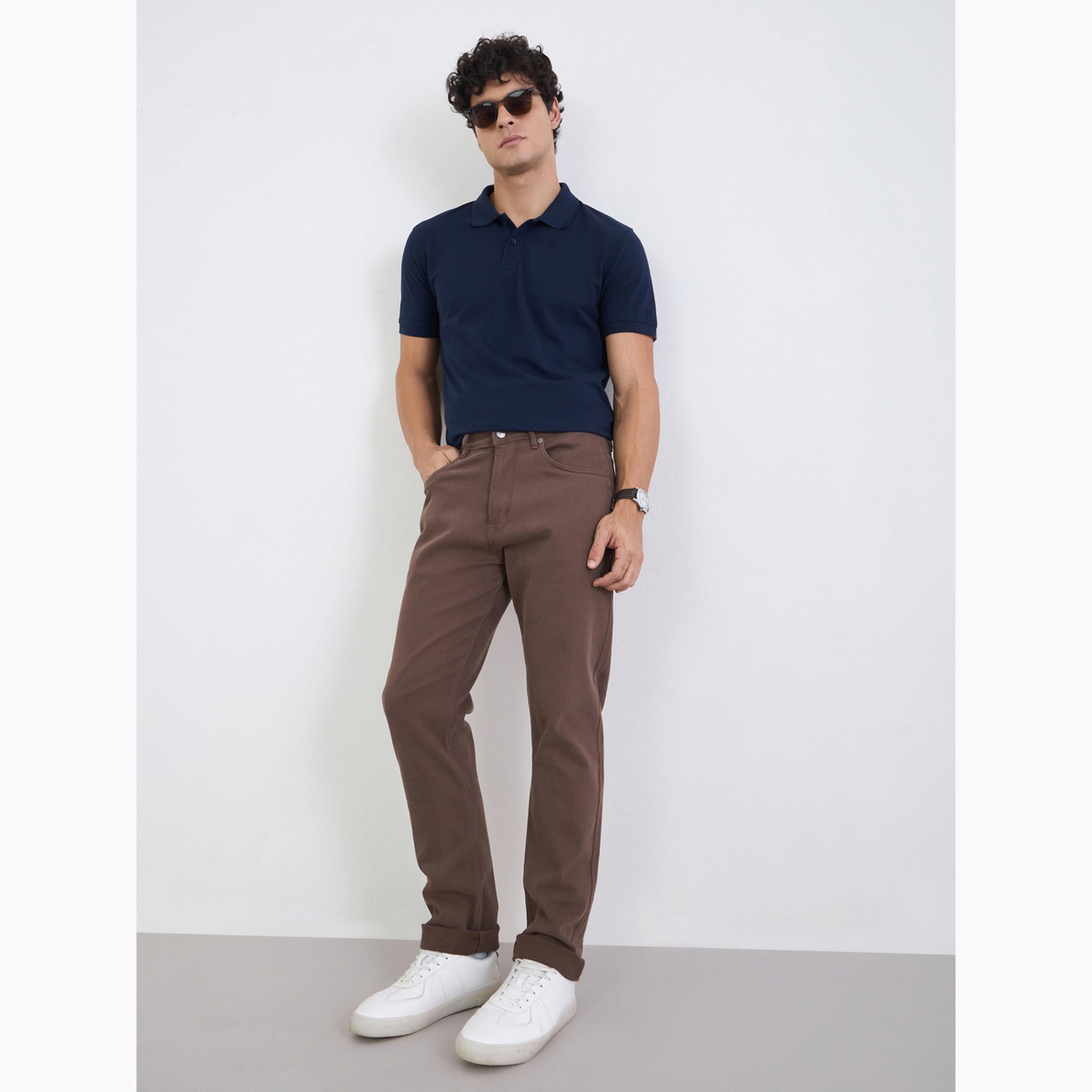 Styli Men Regular Fit Solid Pique Polo with Ribbed Collar-men-clothing-tshirtsandpolos-polos-image-2
