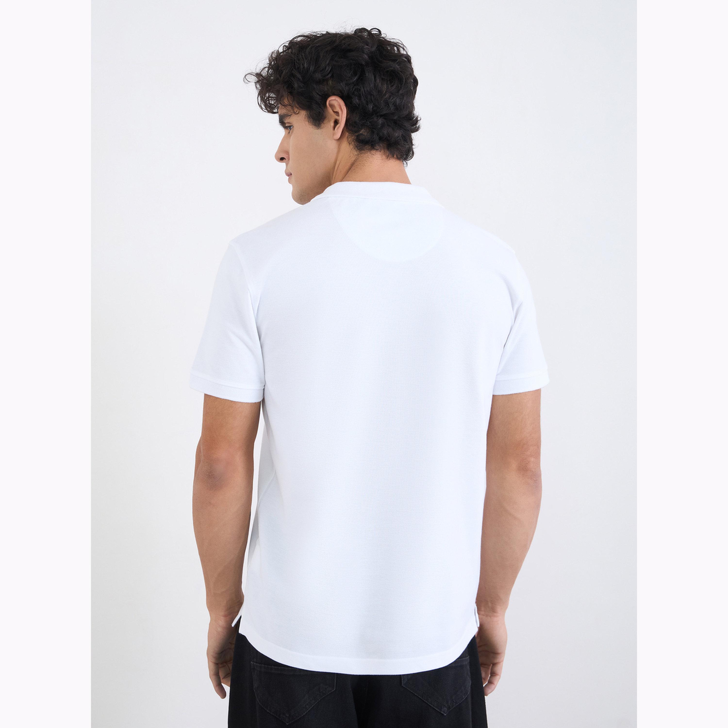 Styli Men Regular Fit Solid Pique Polo with Ribbed Collar-men-clothing-tshirtsandpolos-polos-image-4