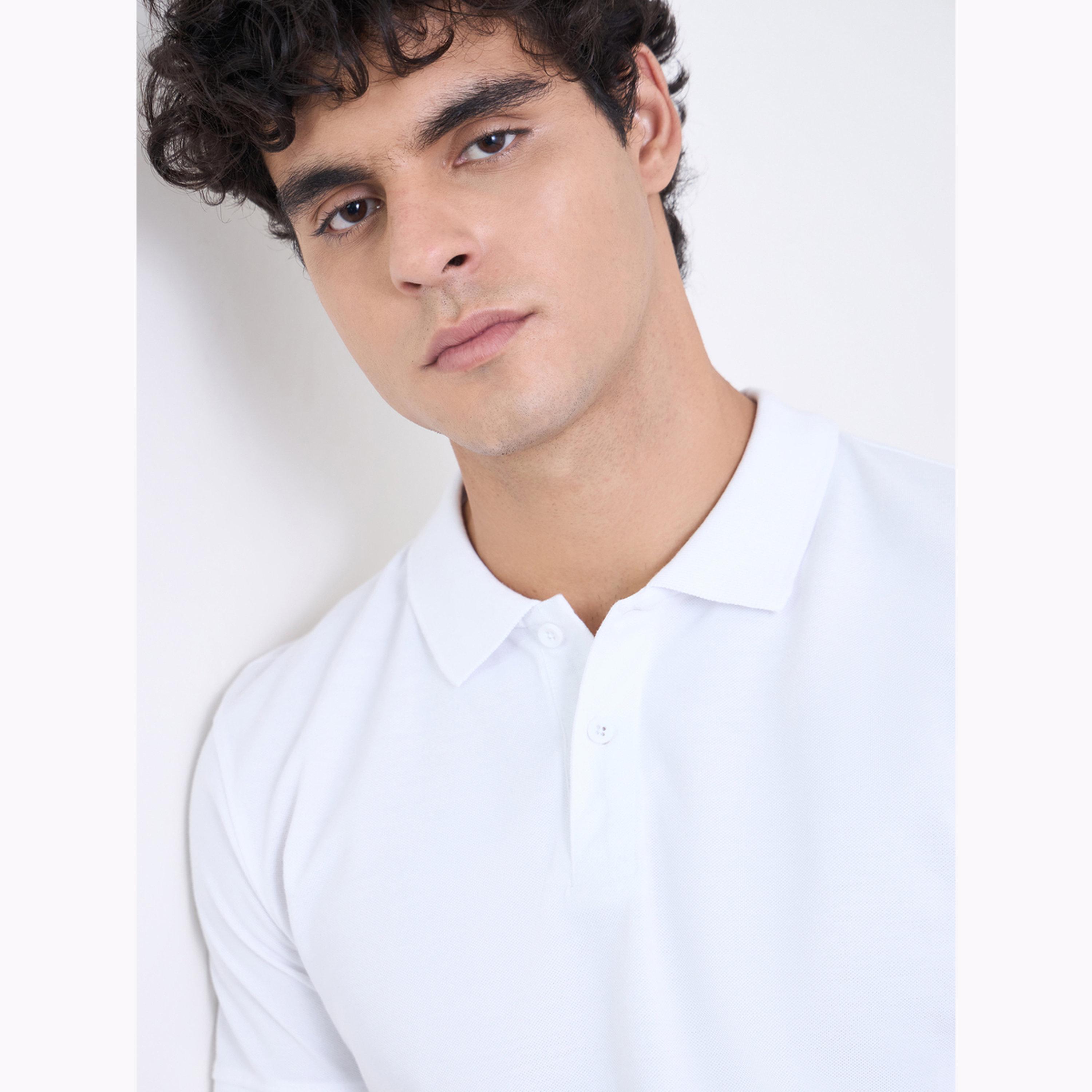 Styli Men Regular Fit Solid Pique Polo with Ribbed Collar-men-clothing-tshirtsandpolos-polos-image-5