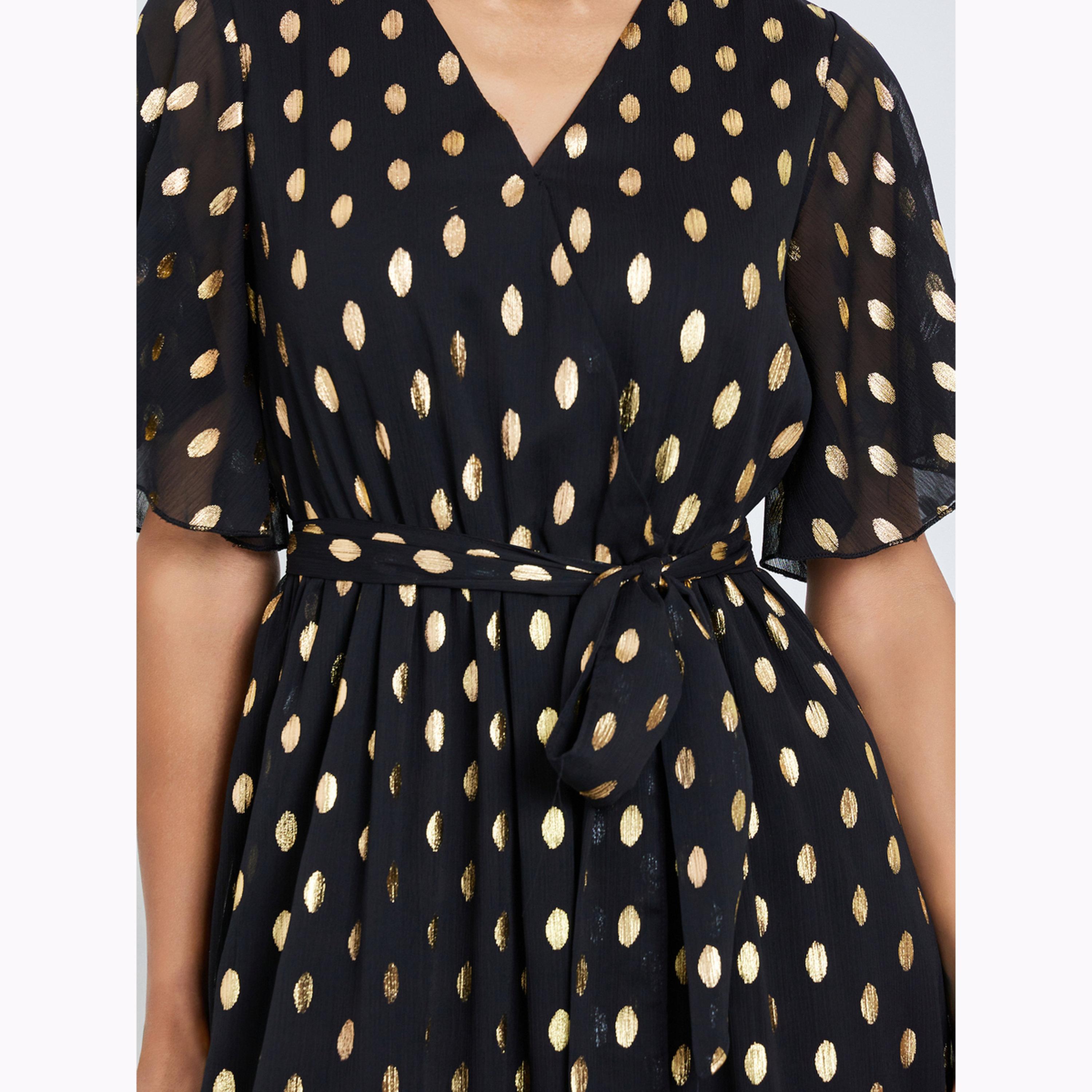 فستان طويل متعدد الطبقات بطبعة نقاط فويل-women-clothing-dresses-image-5