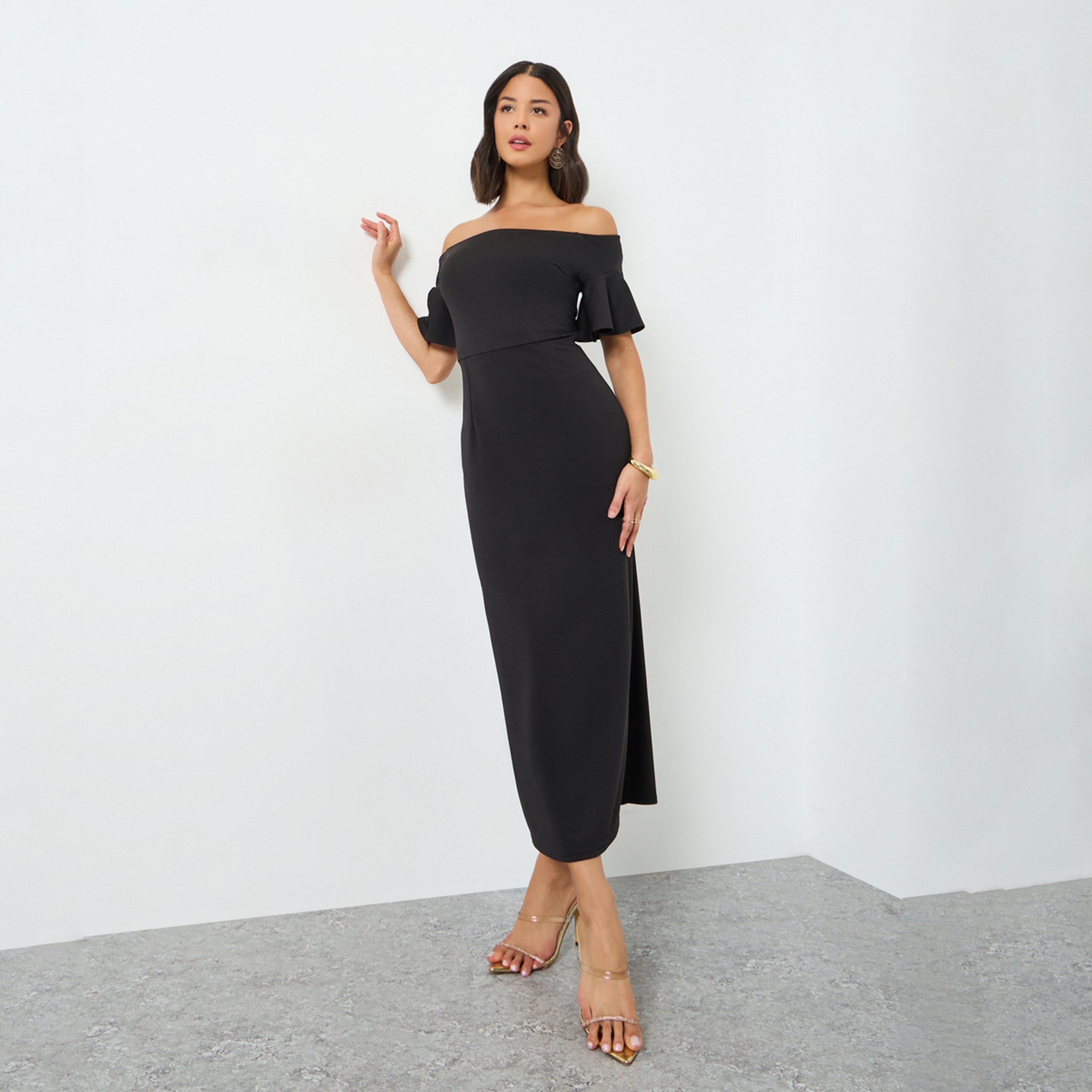 فستان سهرة طويل بقصة ضيقة وأكتاف مكشوفة-women-clothing-dresses-image-1
