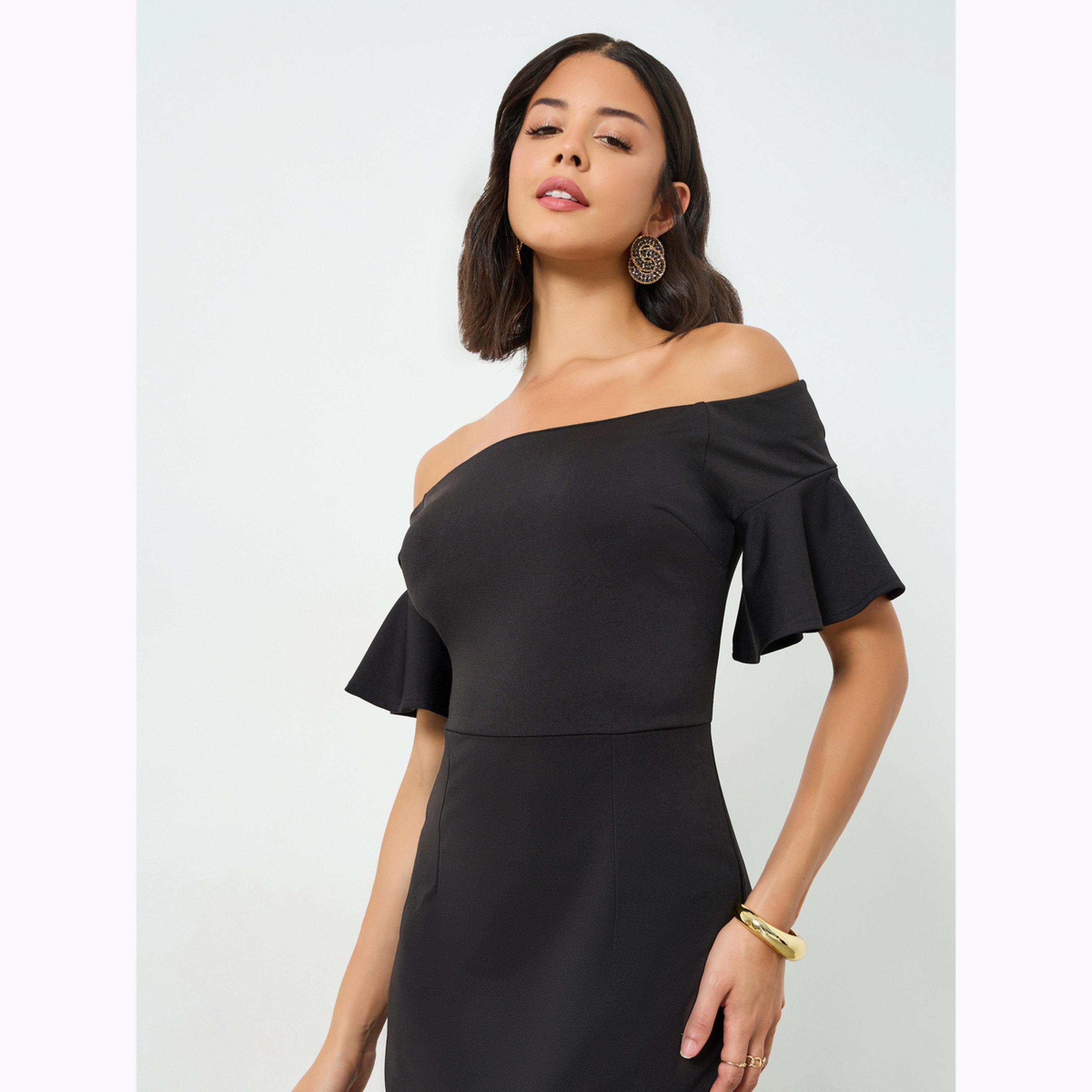 فستان سهرة طويل بقصة ضيقة وأكتاف مكشوفة-women-clothing-dresses-image-2