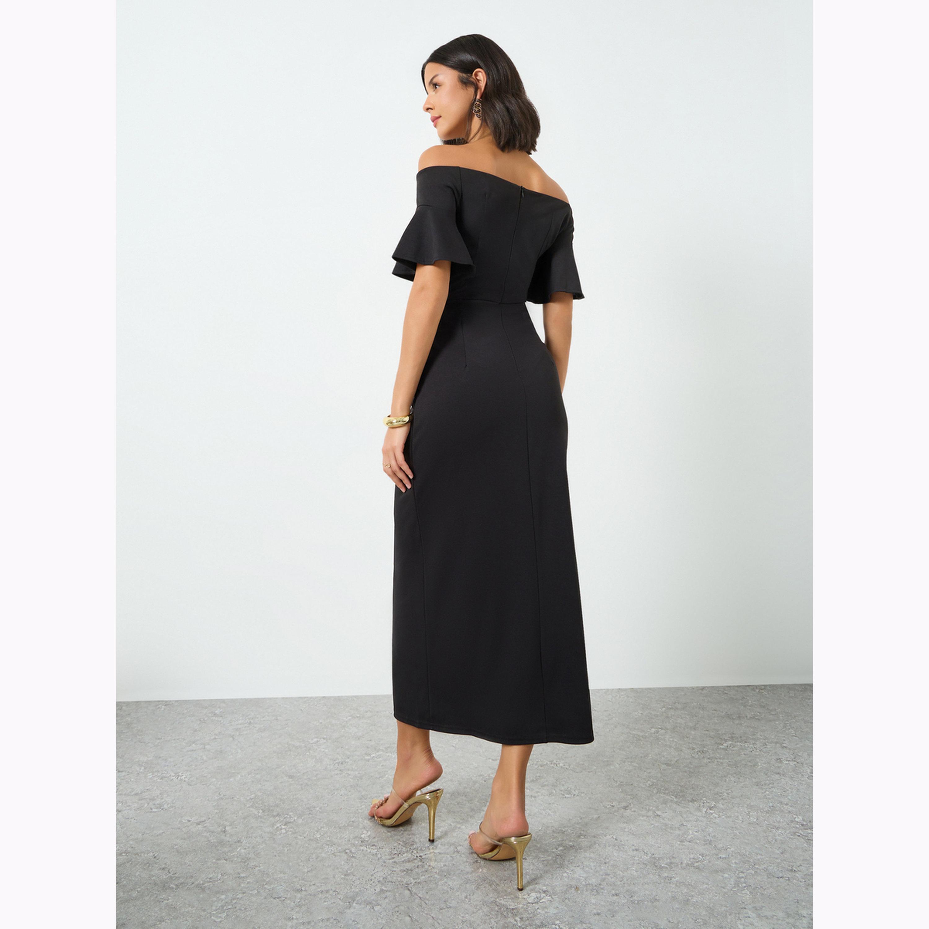 فستان سهرة طويل بقصة ضيقة وأكتاف مكشوفة-women-clothing-dresses-image-4
