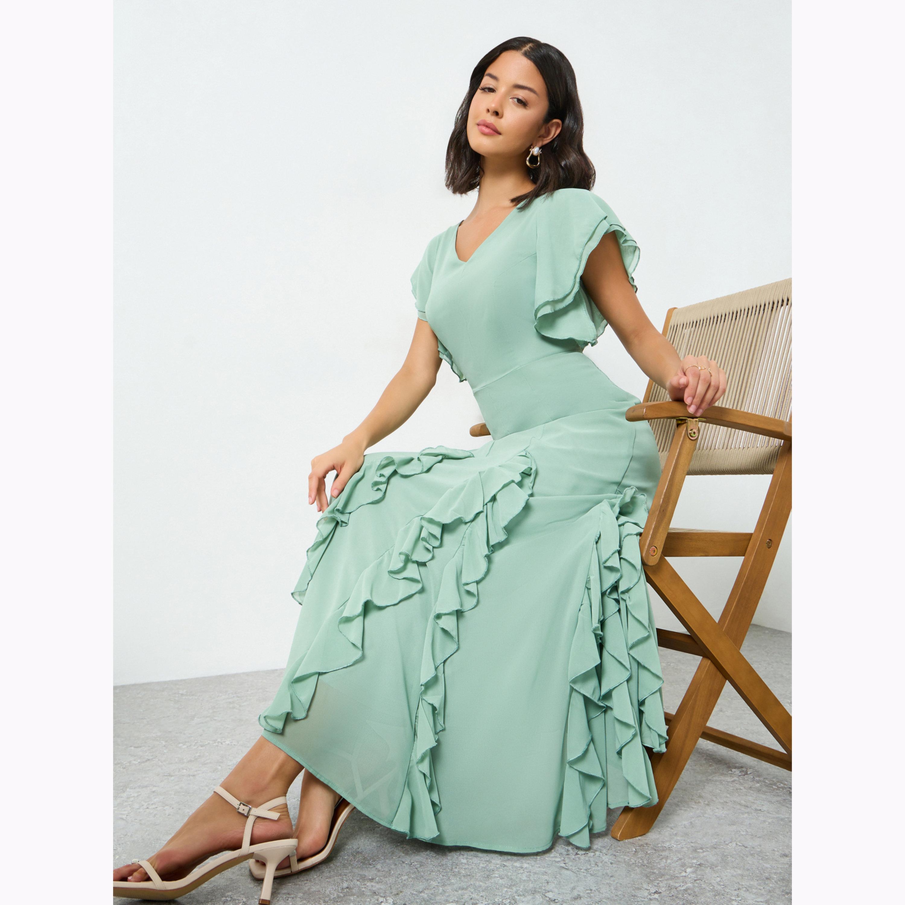 فستان طويل بكشكش-women-clothing-dresses-image-3