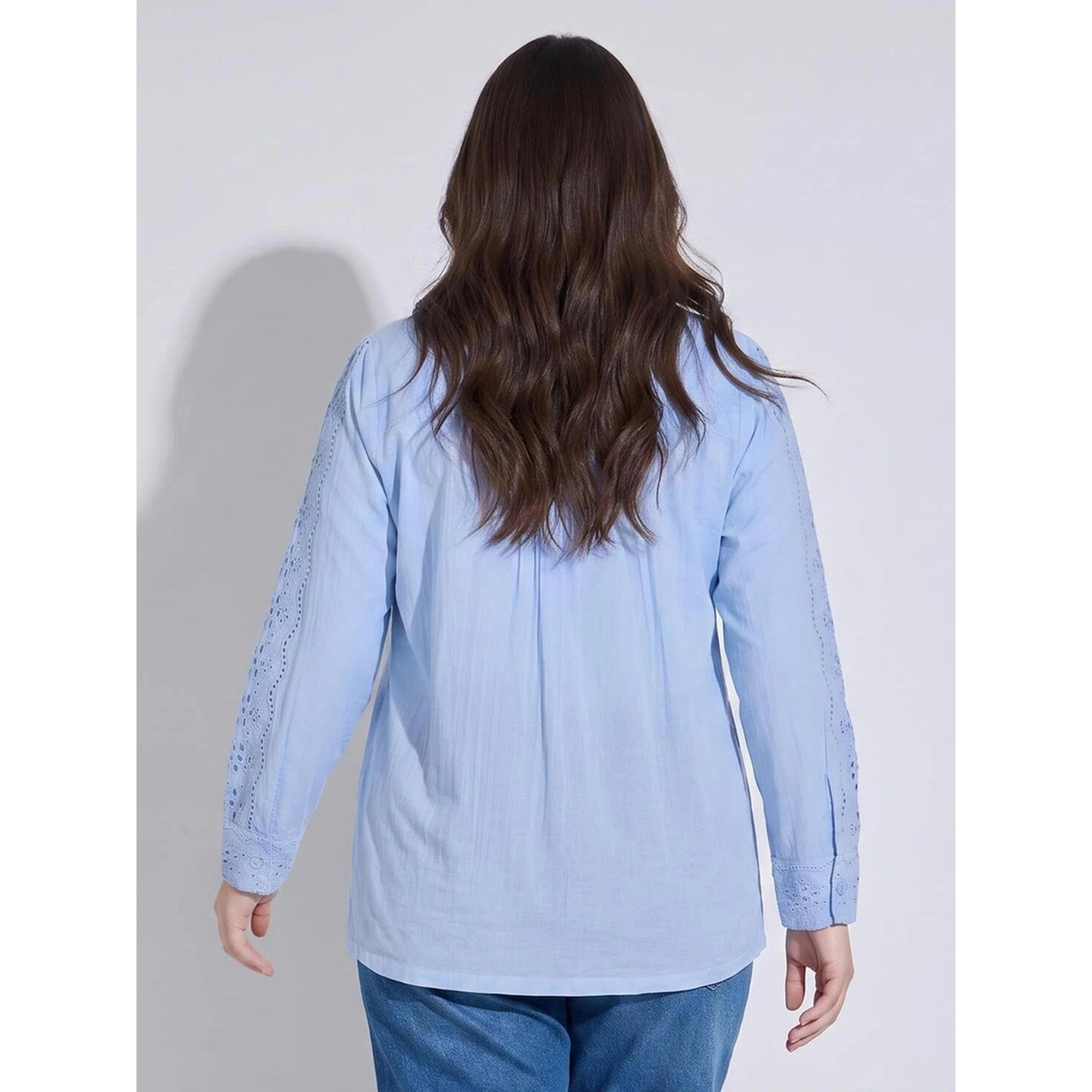 Styli Embroided Regular Fit Stand Collar Blouse-women-clothing-shirtsandblouses-blouses-image-3
