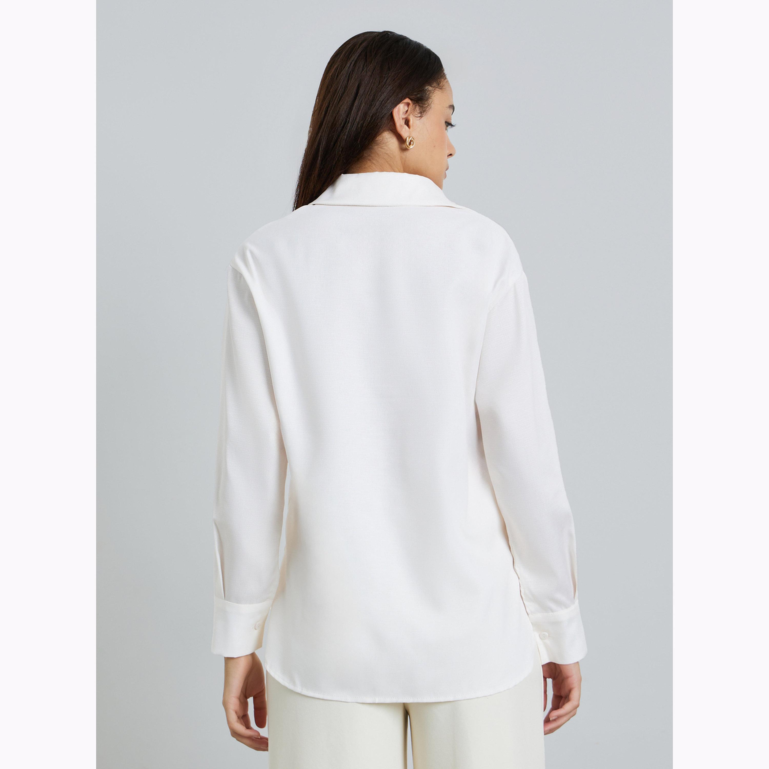Styli Off White Floral Print Long Sleeve Shirt-women-clothing-shirtsandblouses-shirts-image-4