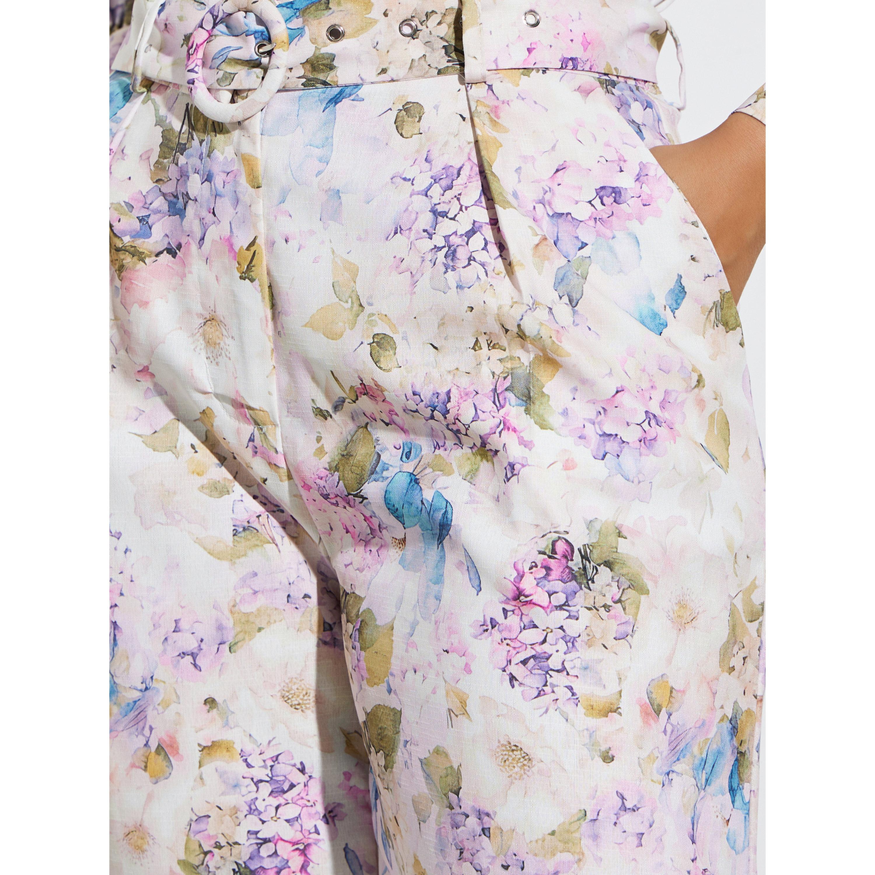 بنطال بأرجل واسعة وطبعة زهور-women-clothing-bottoms-trousers-image-4