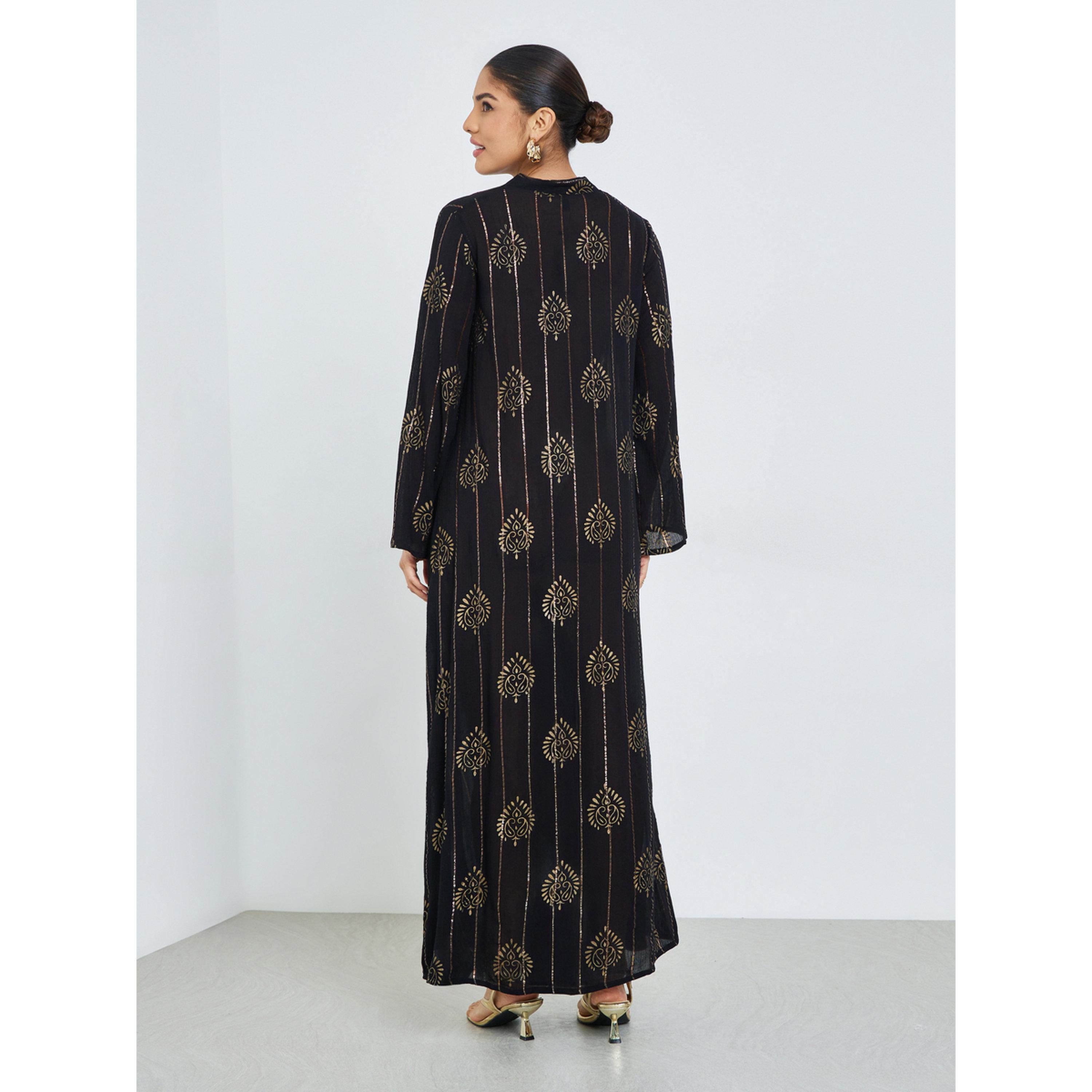 جلابية بطبعة رقائق معدنية-women-arabicclothing-jalabiyas-image-4
