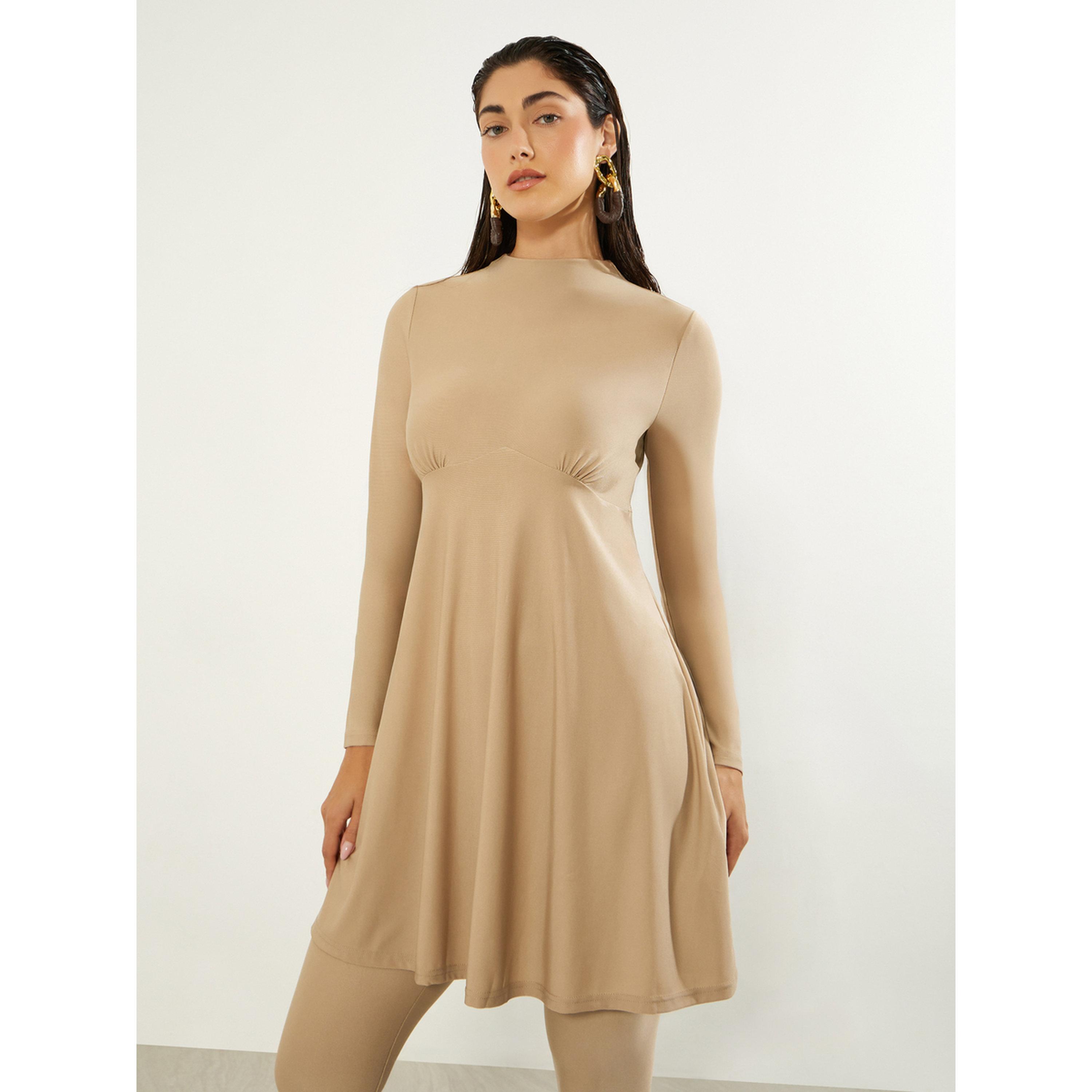 طقم بوركيني 2 قطعة من ليقنز وبلوزة تونيك بياقة عالية وأكمام طويلة-women-clothing-swimandbeach-swim-burkinis-image-2