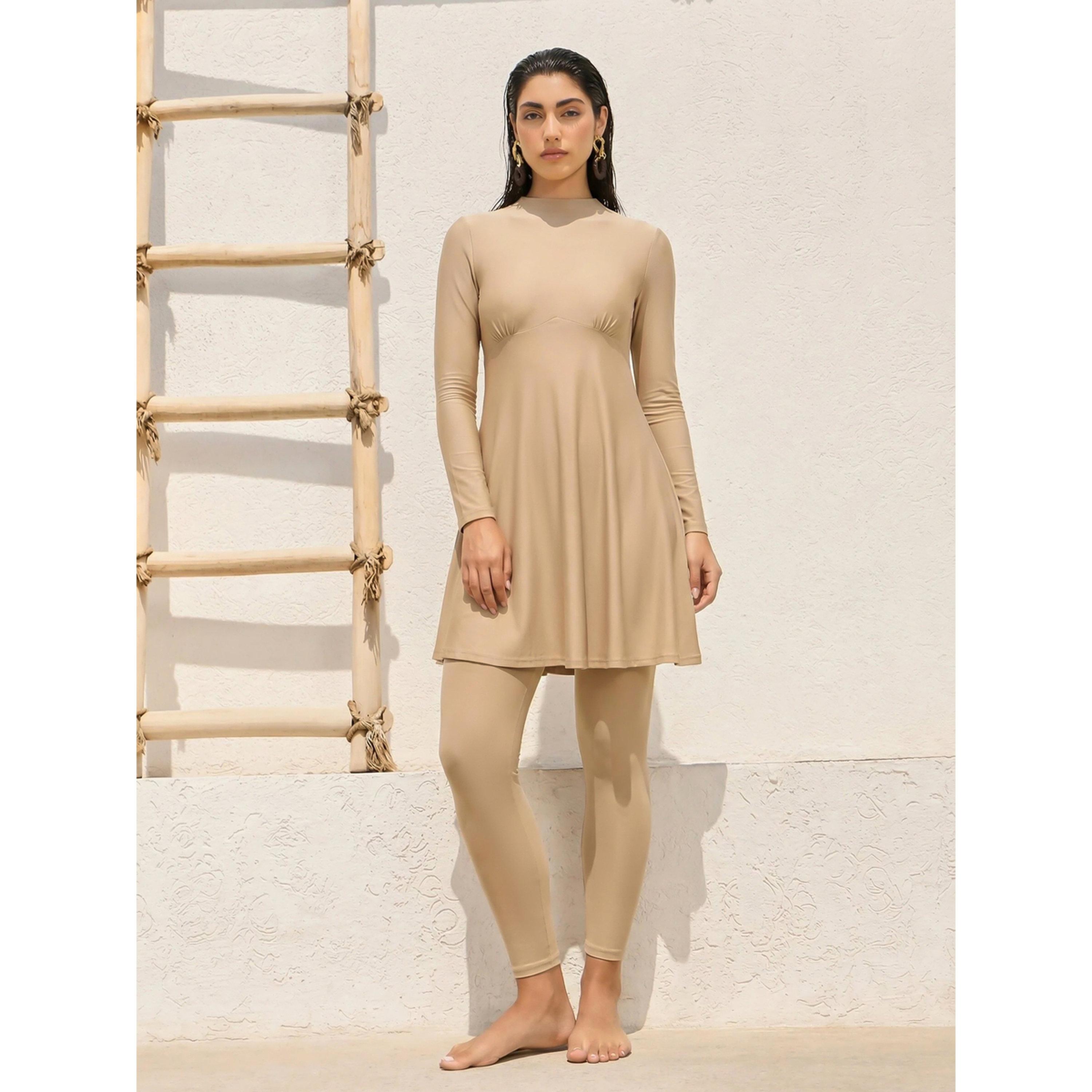 Styli Pack of 2 - Full Sleeve High Neck Tunic and Leggings Burkini Set-women-clothing-swimandbeach-swim-burkinis-image-3