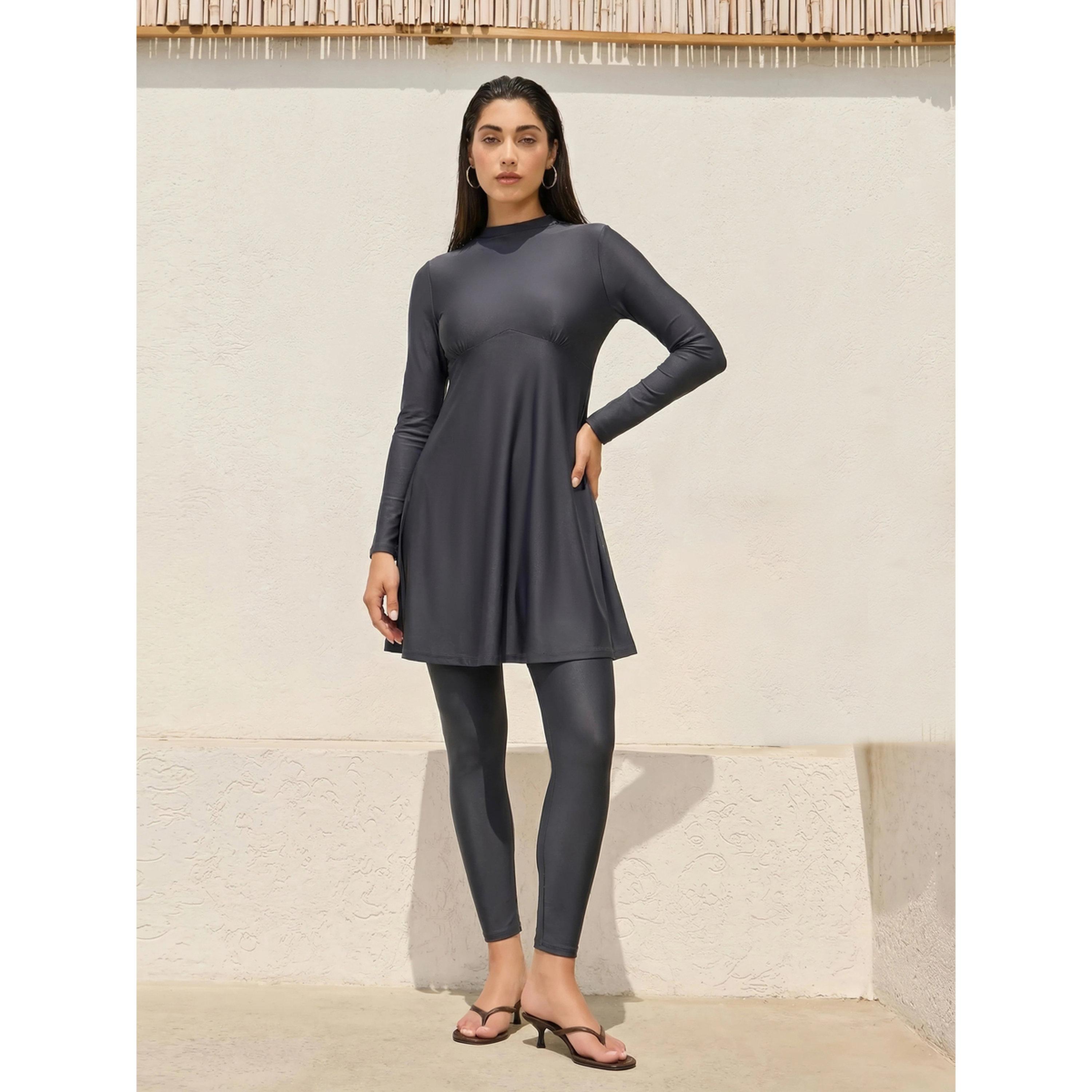 Styli Pack of 2 - Full Sleeve High Neck Tunic and Leggings Burkini Set-women-clothing-swimandbeach-swim-burkinis-image-1