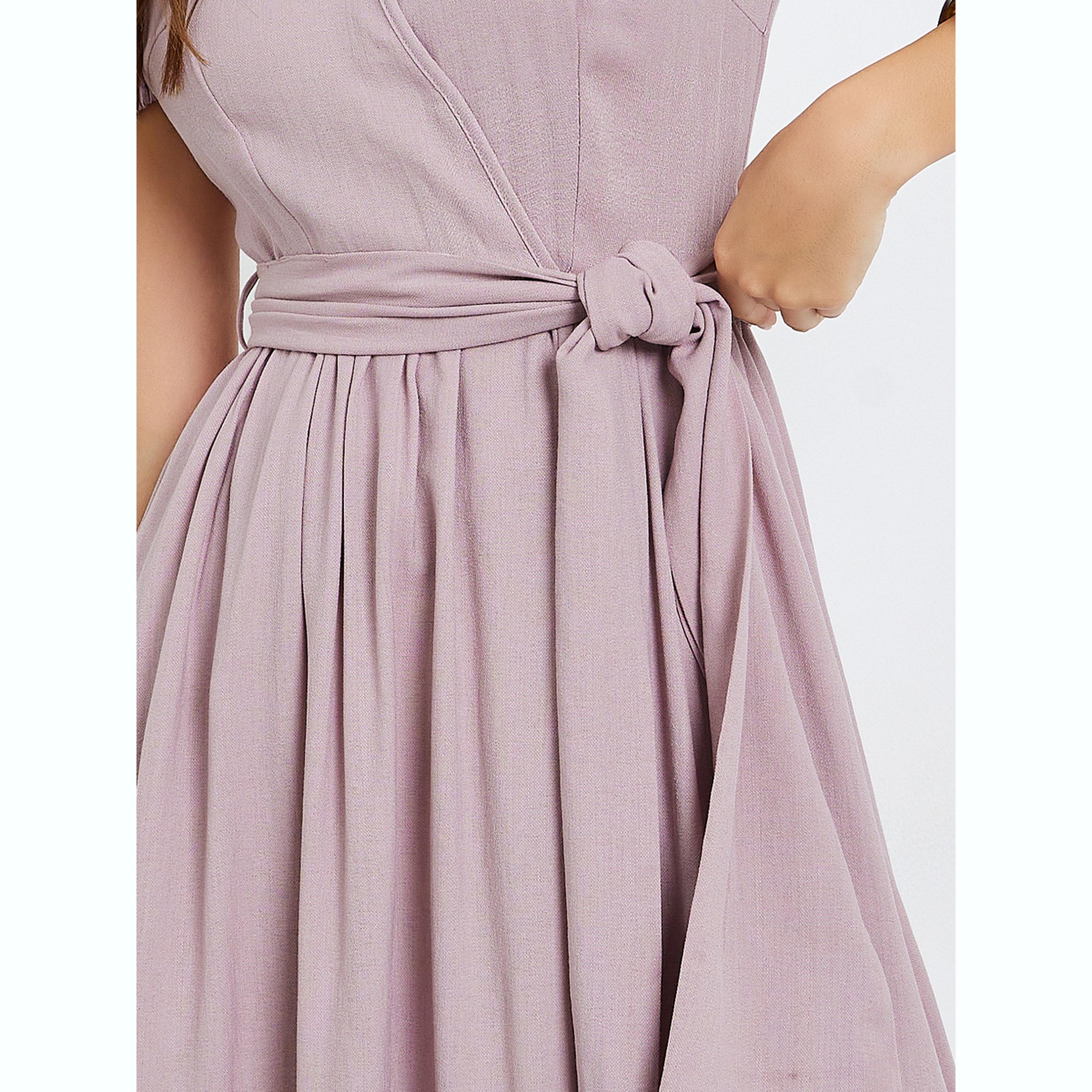 فستان طويل لف بأكمام منفوخة-women-clothing-dresses-image-5