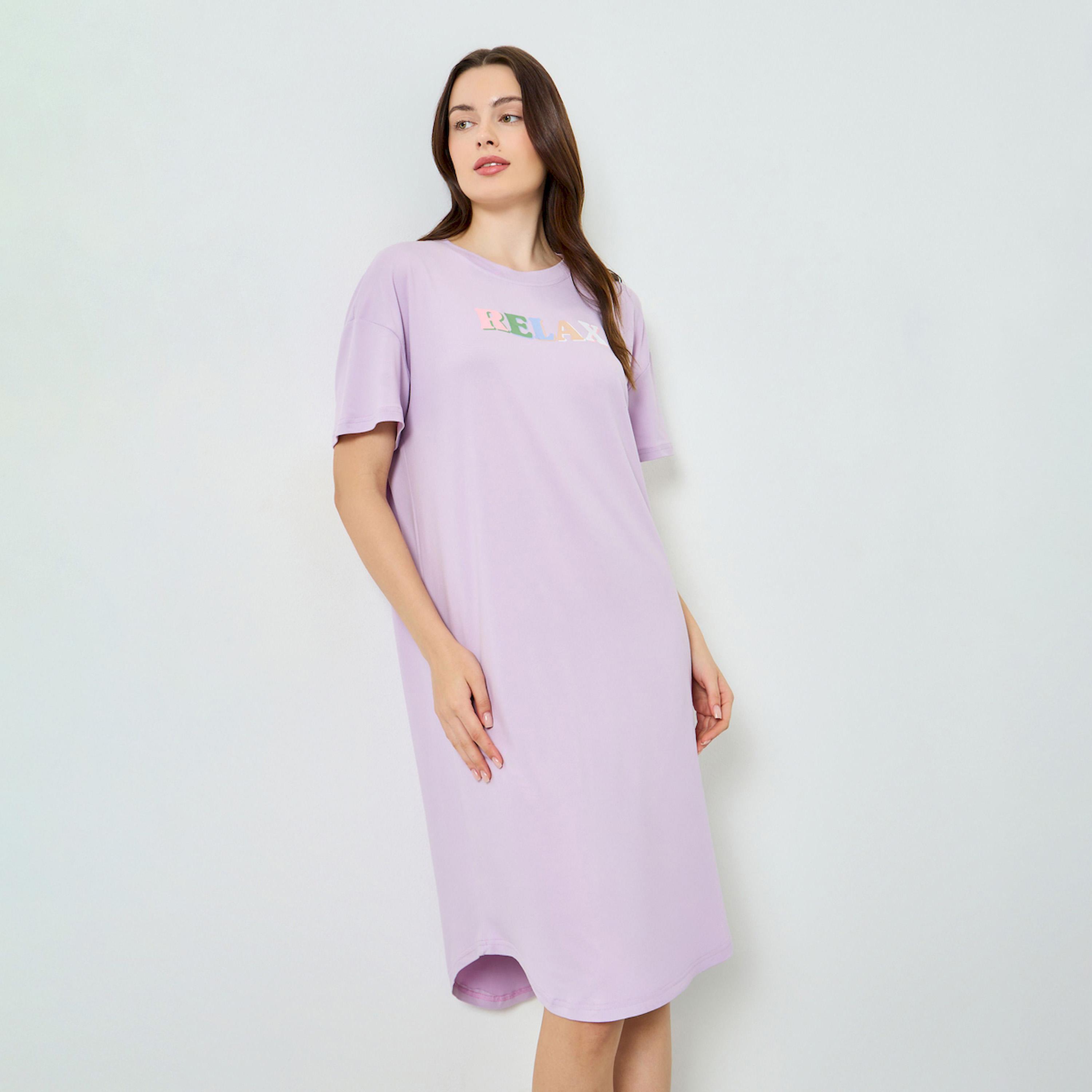 قميص نوم مطبوع بأكمام قصيرة-women-clothing-nightwear-nighties-image-1