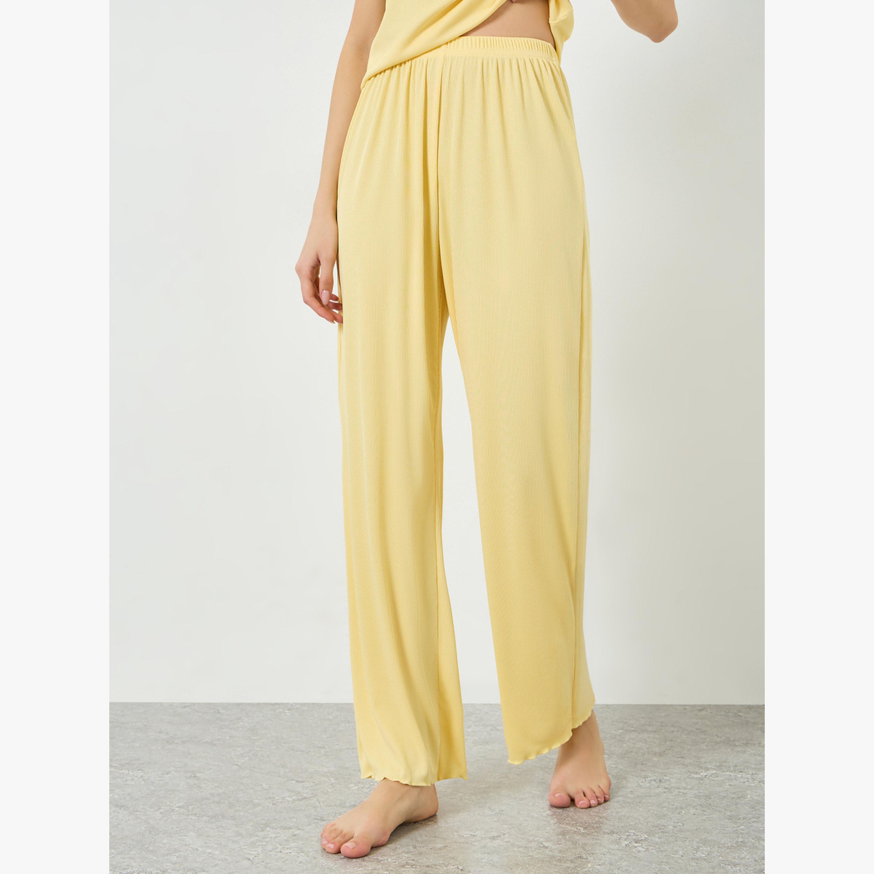 طقم بيجاما وتوب بلا أكمام تريكو مضلع-women-clothing-nightwear-pyjamas-longsets-image-5