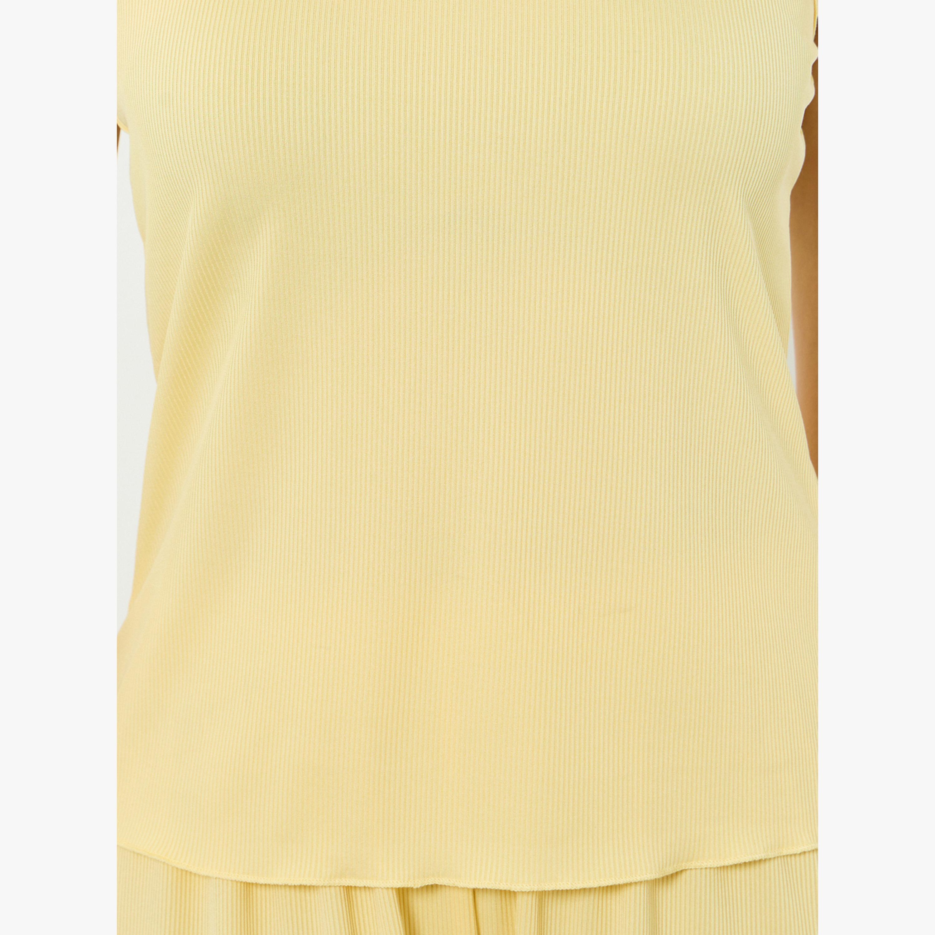 طقم بيجاما وتوب بلا أكمام تريكو مضلع-women-clothing-nightwear-pyjamas-longsets-image-6