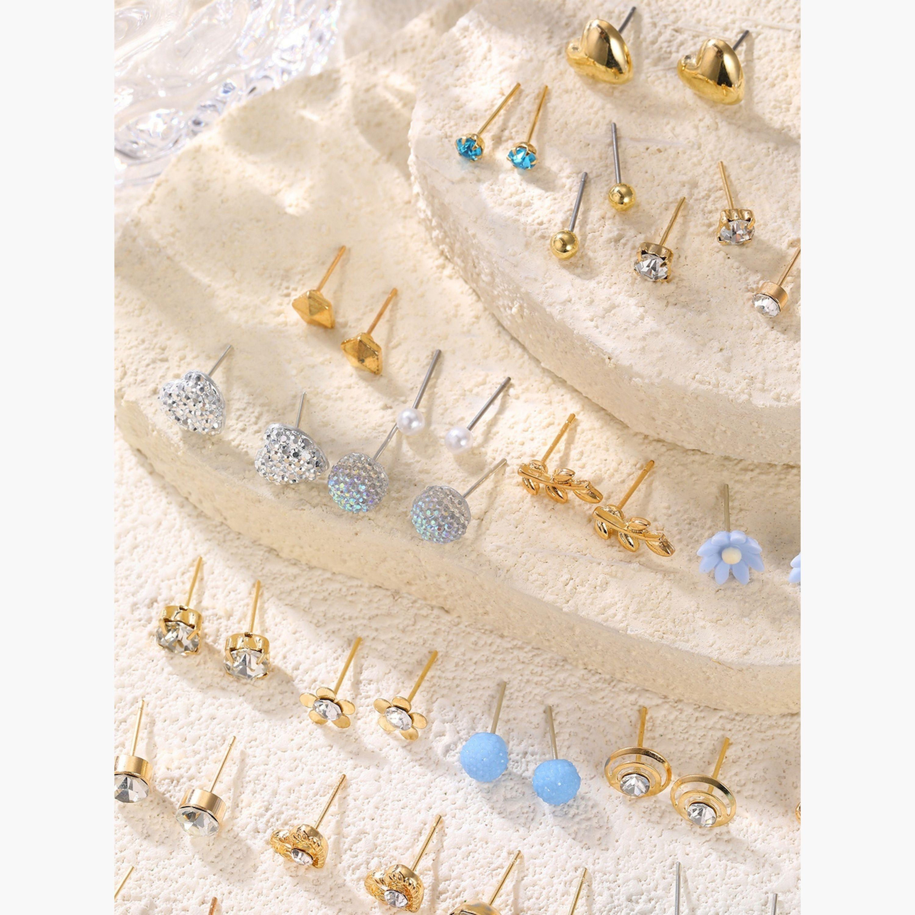 مجموعة من 30 زوج أقراط صغيرة متنوعة-women-watchesandjewellery-jewellery-earrings-image-2