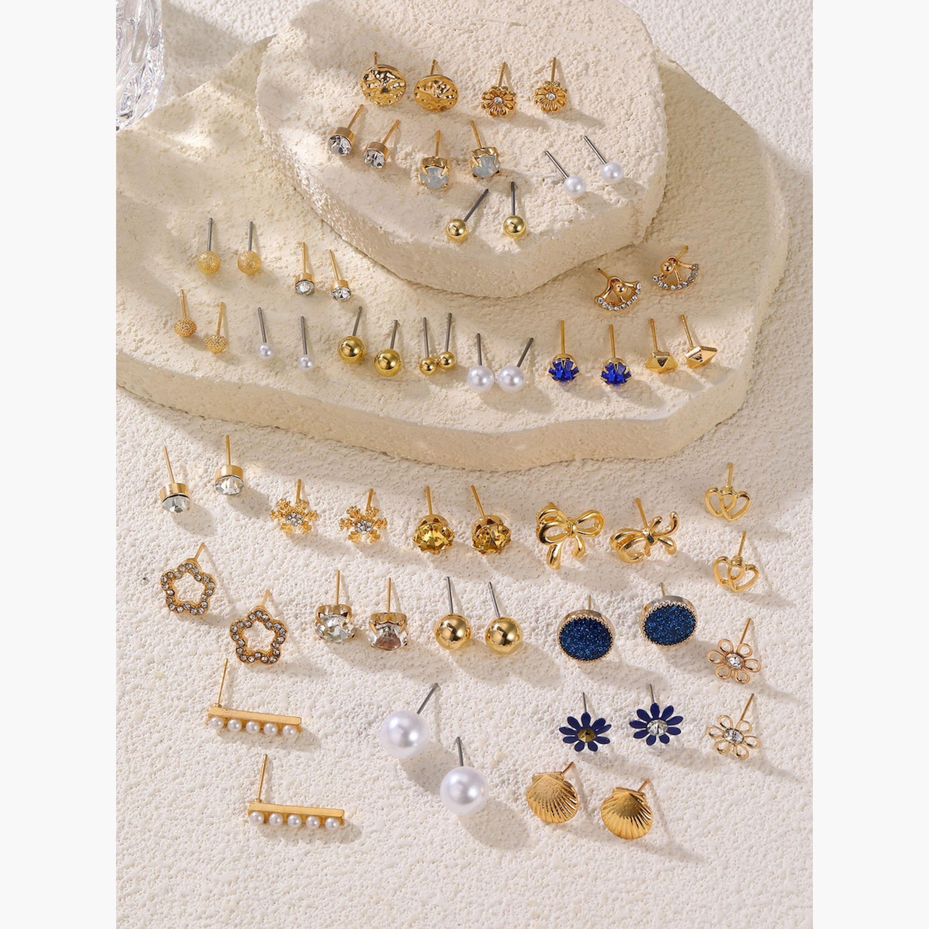 مجموعة من 30 زوج أقراط صغيرة متنوعة-women-watchesandjewellery-jewellery-earrings-image-3