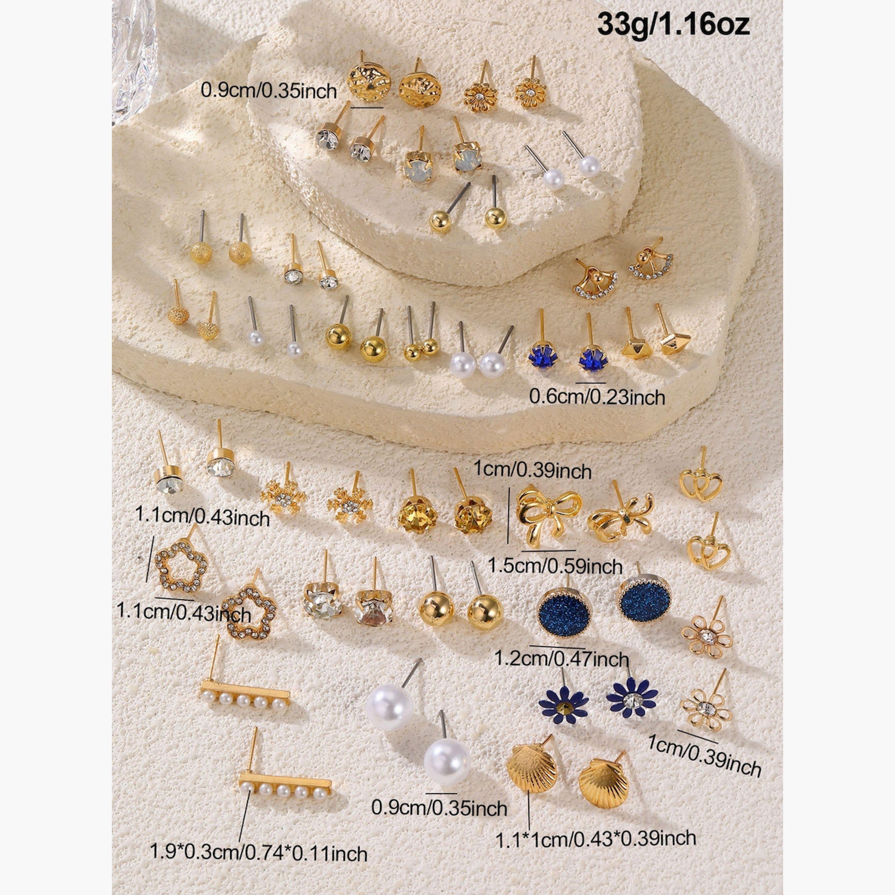 مجموعة من 30 زوج أقراط صغيرة متنوعة-women-watchesandjewellery-jewellery-earrings-image-5