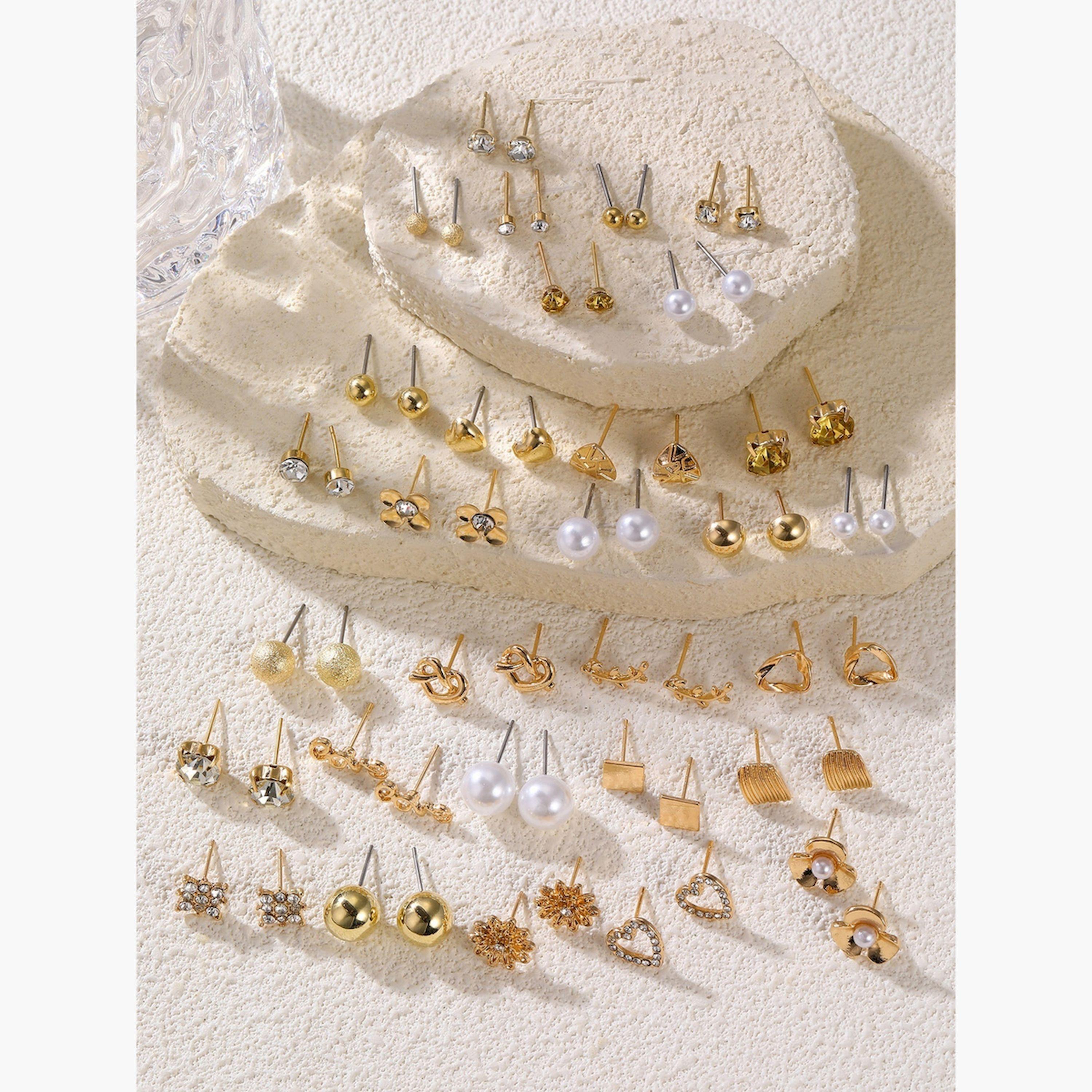 مجموعة من 30 زوج أقراط صغيرة متنوعة-women-watchesandjewellery-jewellery-earrings-image-2