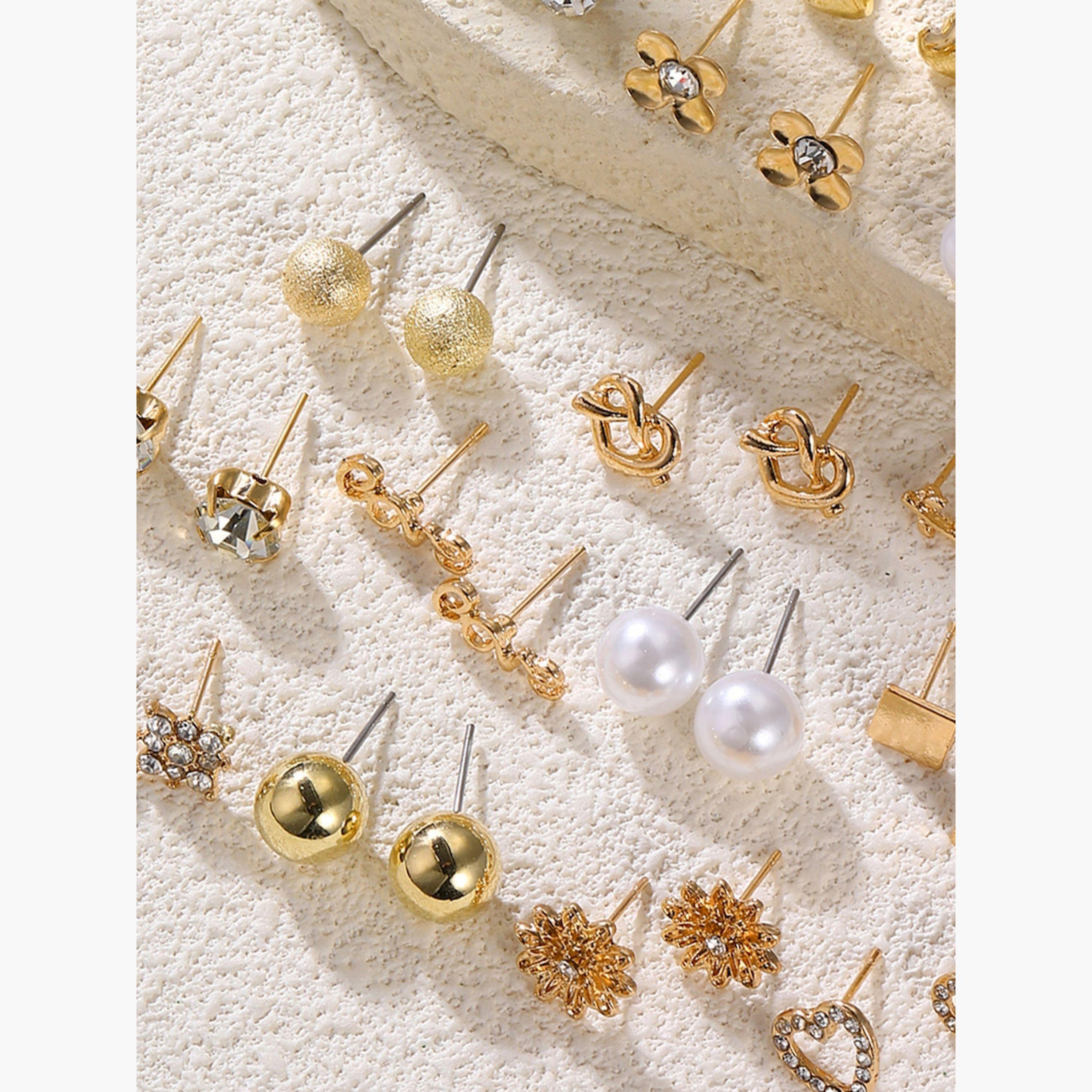 مجموعة من 30 زوج أقراط صغيرة متنوعة-women-watchesandjewellery-jewellery-earrings-image-4