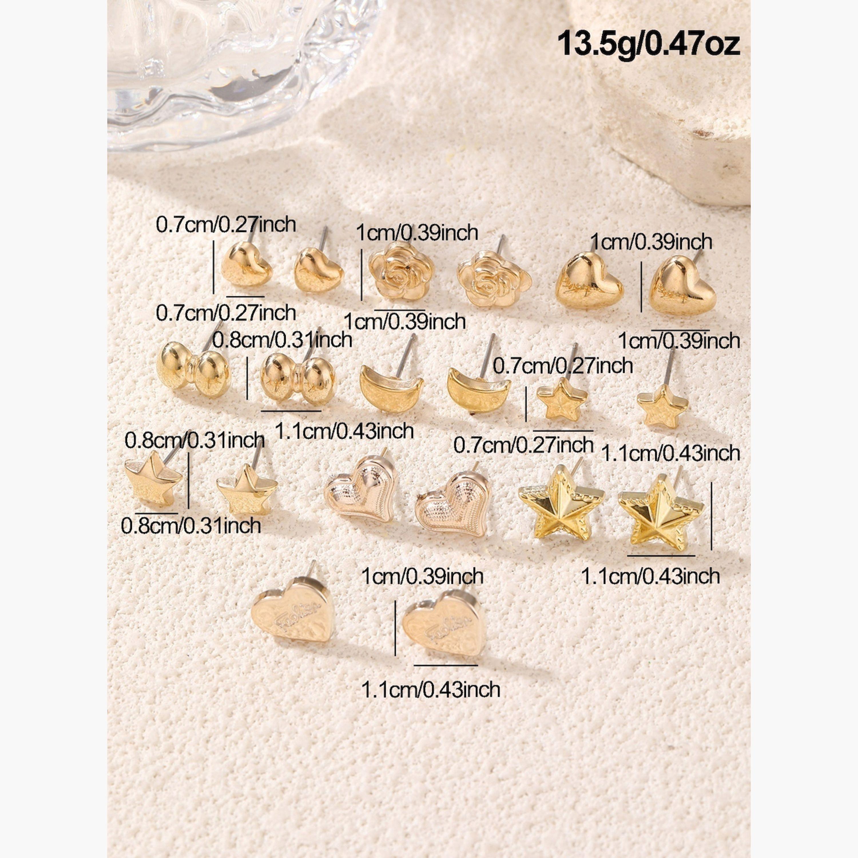 مجموعة من 10 أزواج أقراط صغيرة متنوعة-women-watchesandjewellery-jewellery-earrings-image-4