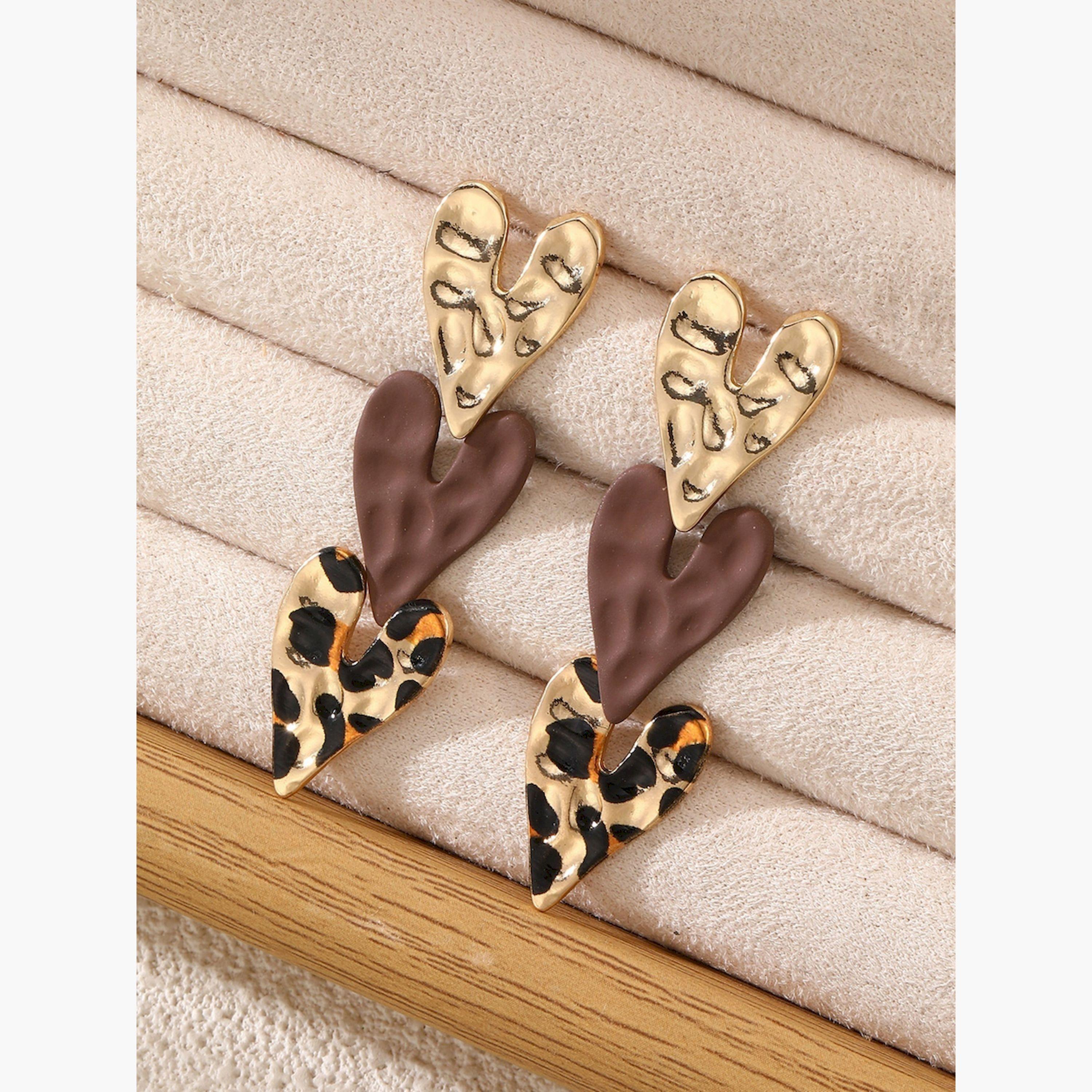 مجموعة من 3 أزواج أقراط بتصميم قلب-women-watchesandjewellery-jewellery-earrings-image-2