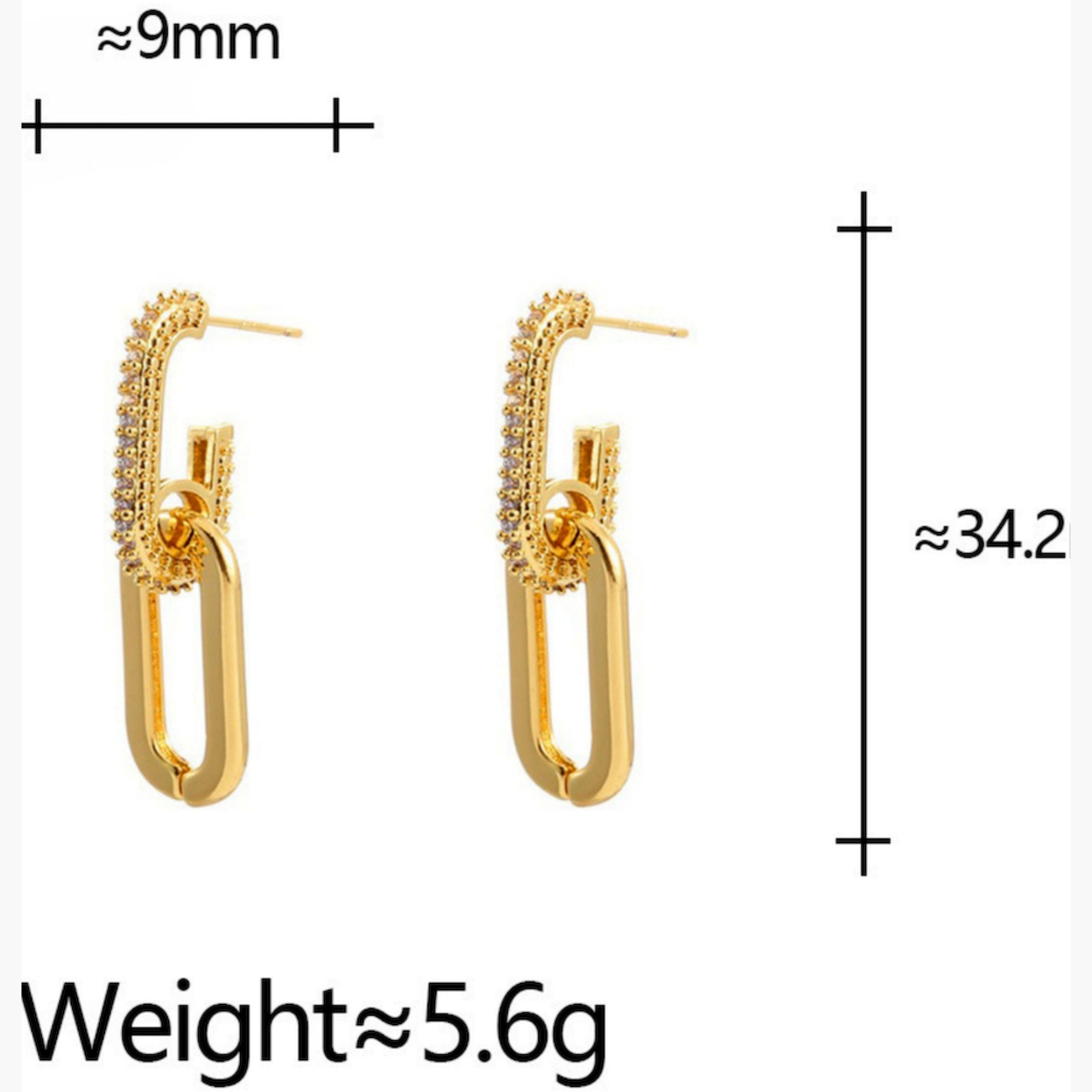 Take Two Double Buckle Link Earrings-women-watchesandjewellery-jewellery-earrings-image-6