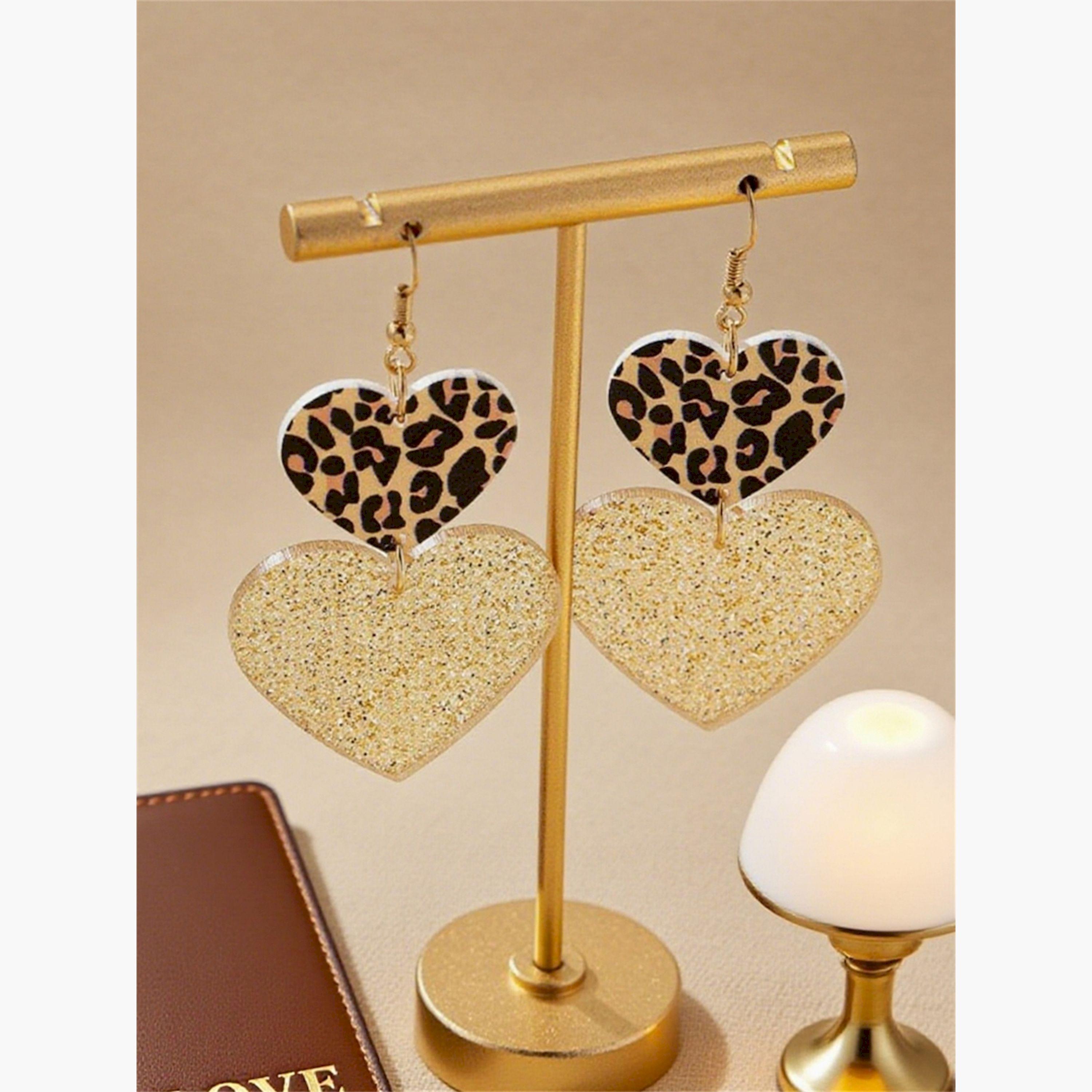 أقراط متدلية بتصميم قلب مزدوج-women-watchesandjewellery-jewellery-earrings-image-3