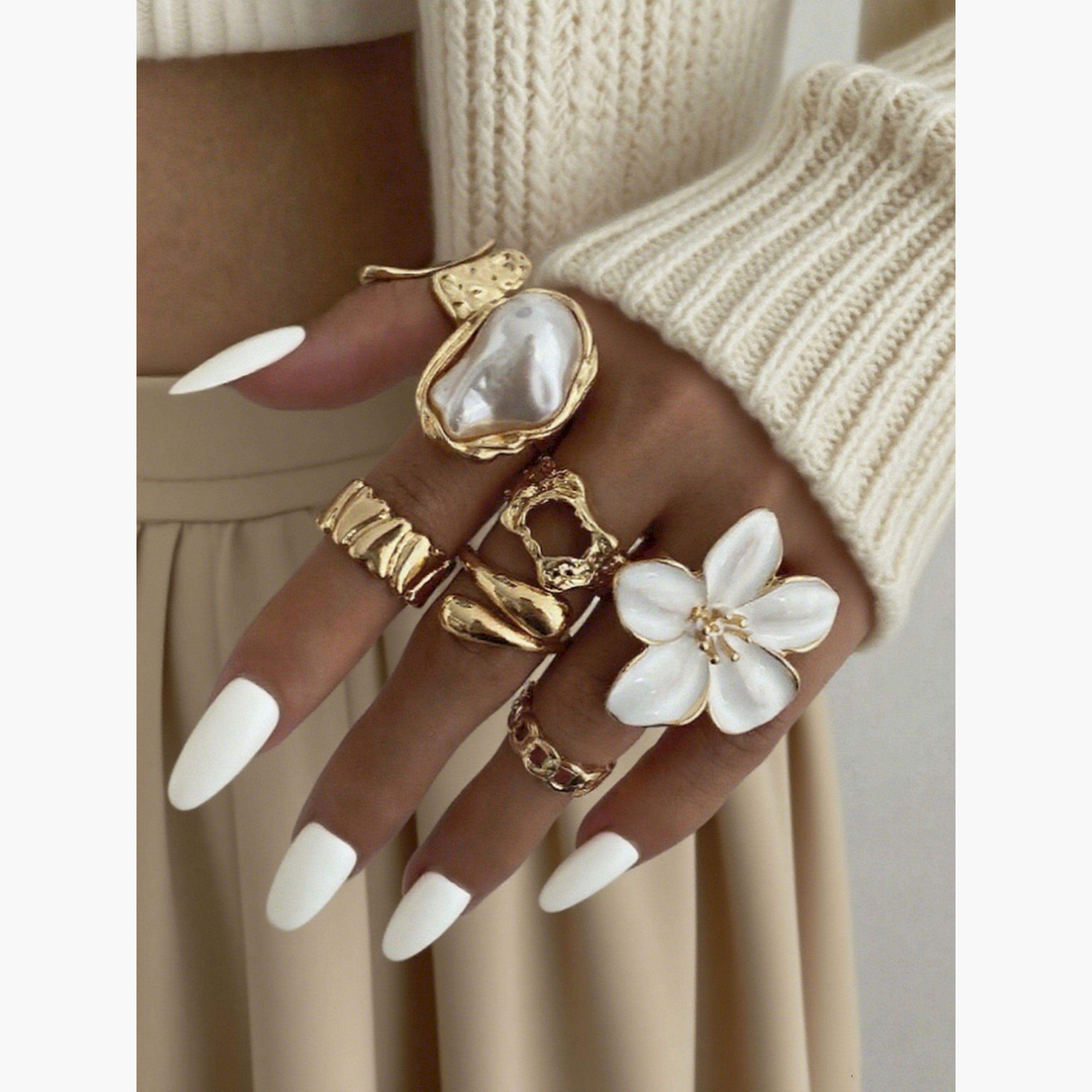 Take Two Set of 7 - 3D Flower Statement Rings-women-watchesandjewellery-jewellery-rings-image-3