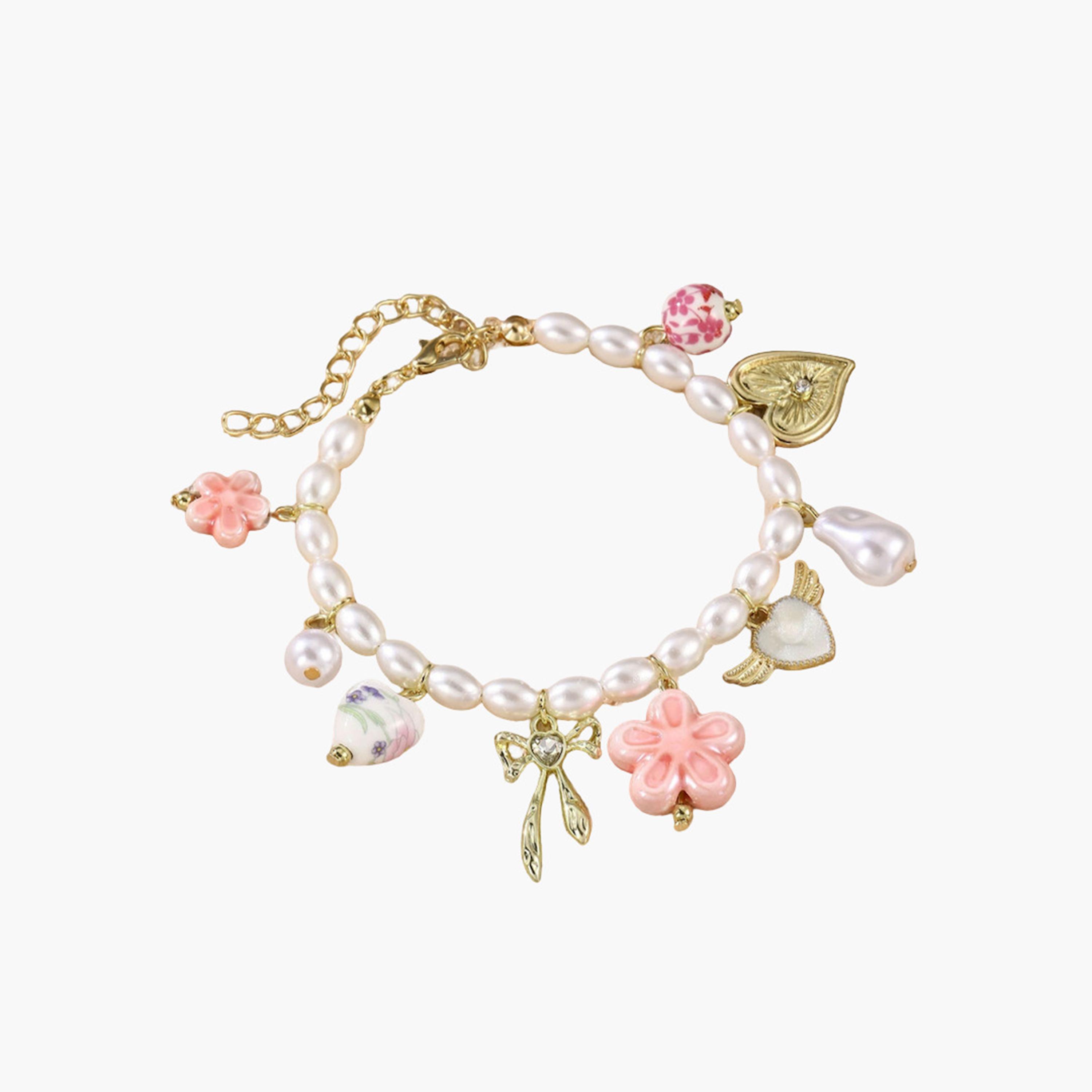 Take Two Faux Pearl Charm Bracelet-women-watchesandjewellery-jewellery-banglesandbracelets-image-1